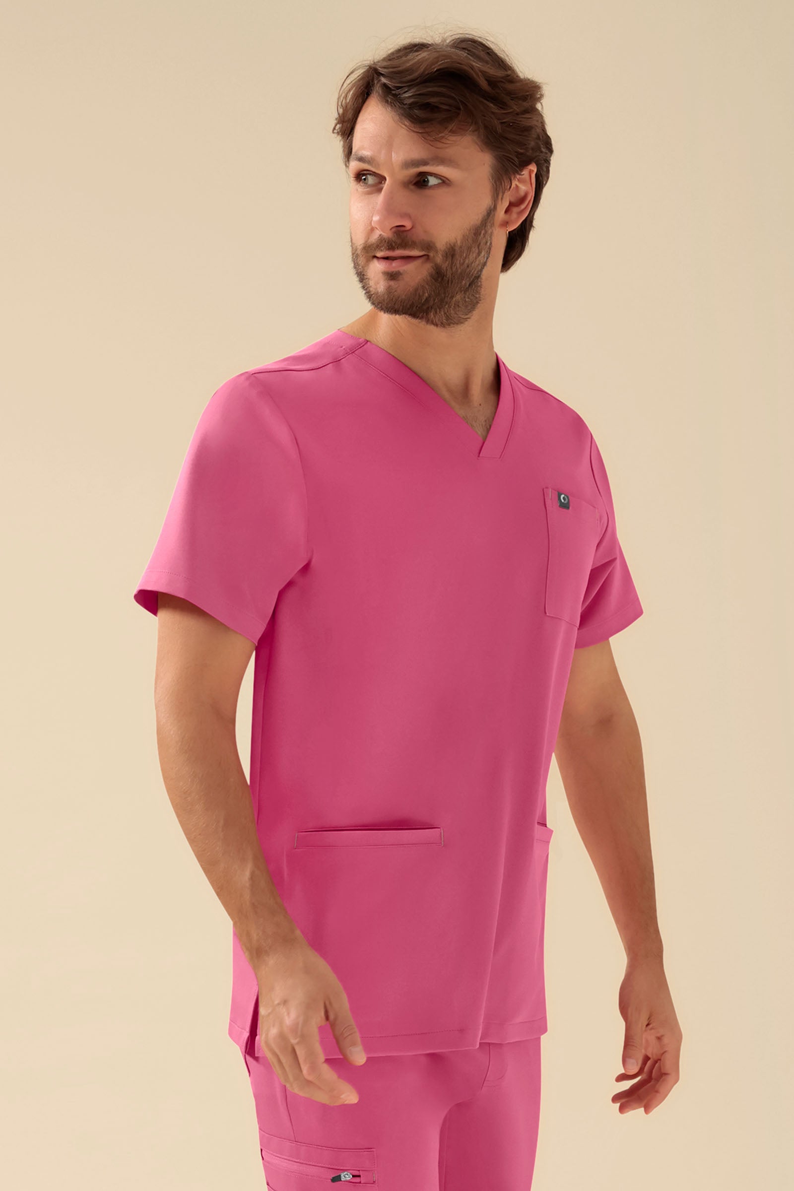 KAERE Tunique Homme - Col V bois de rose