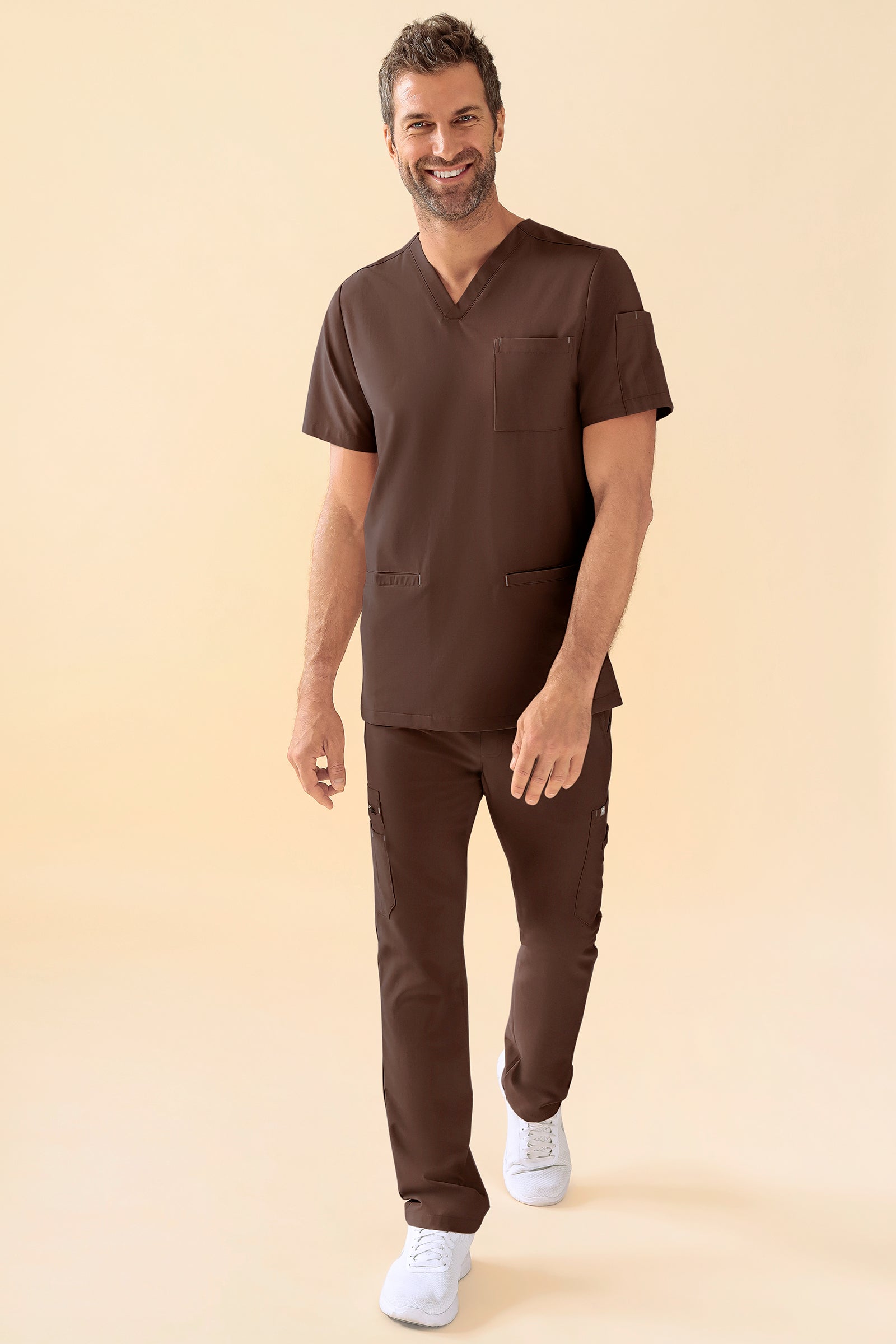 KAERE Tunique Homme - Col V coffee