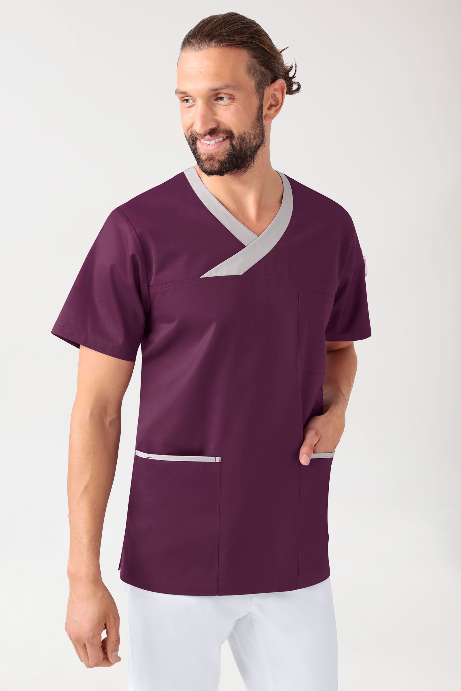 CORE Tunique Homme prune/gris