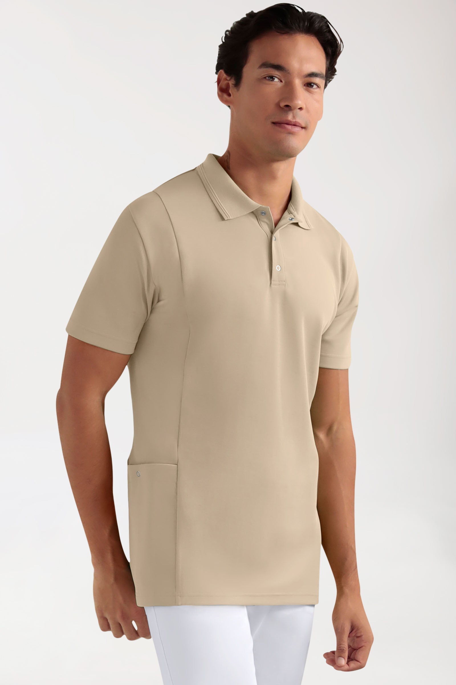 COMFY FLEX Tunique Stretch Homme - Col polo sable