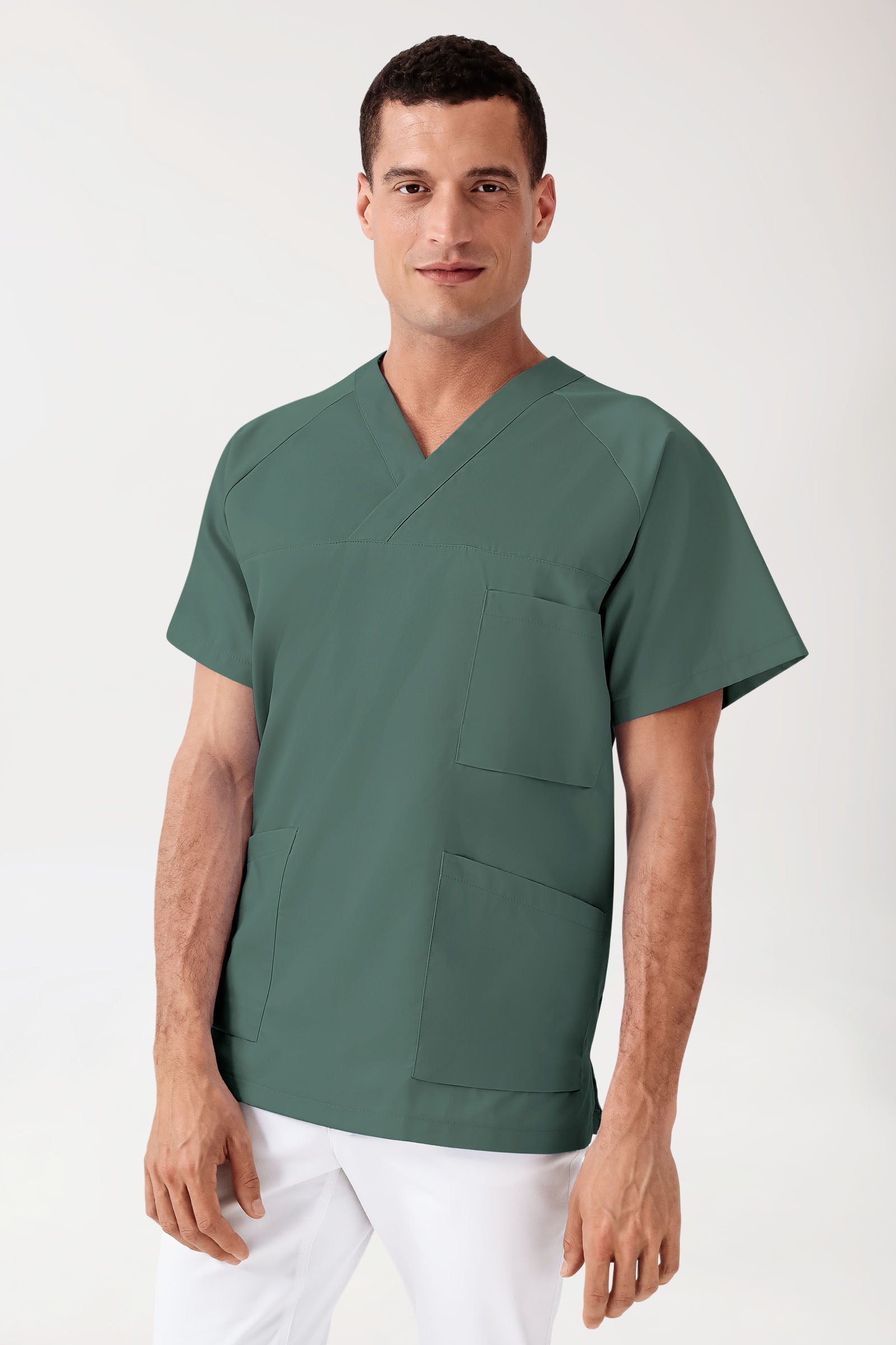 CORE Tunique Homme - Col V vert foncé