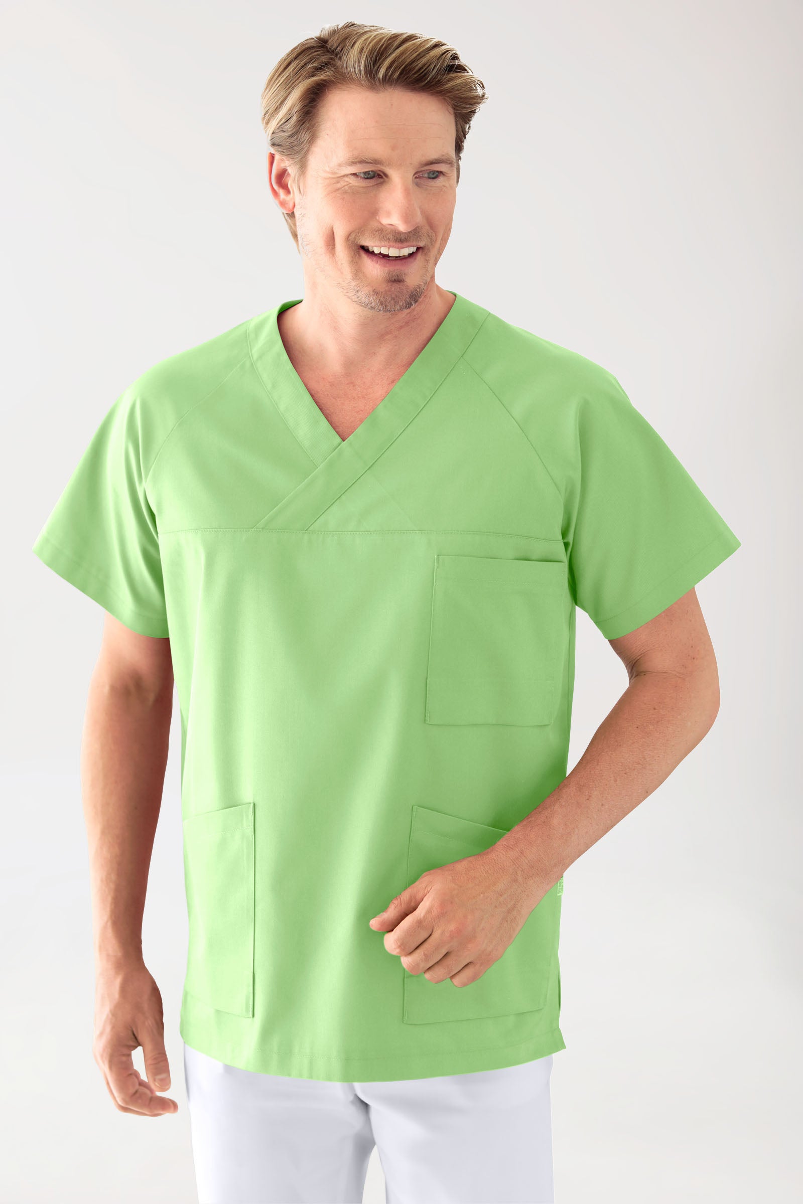 CORE Tunique Homme - Col V vert pomme