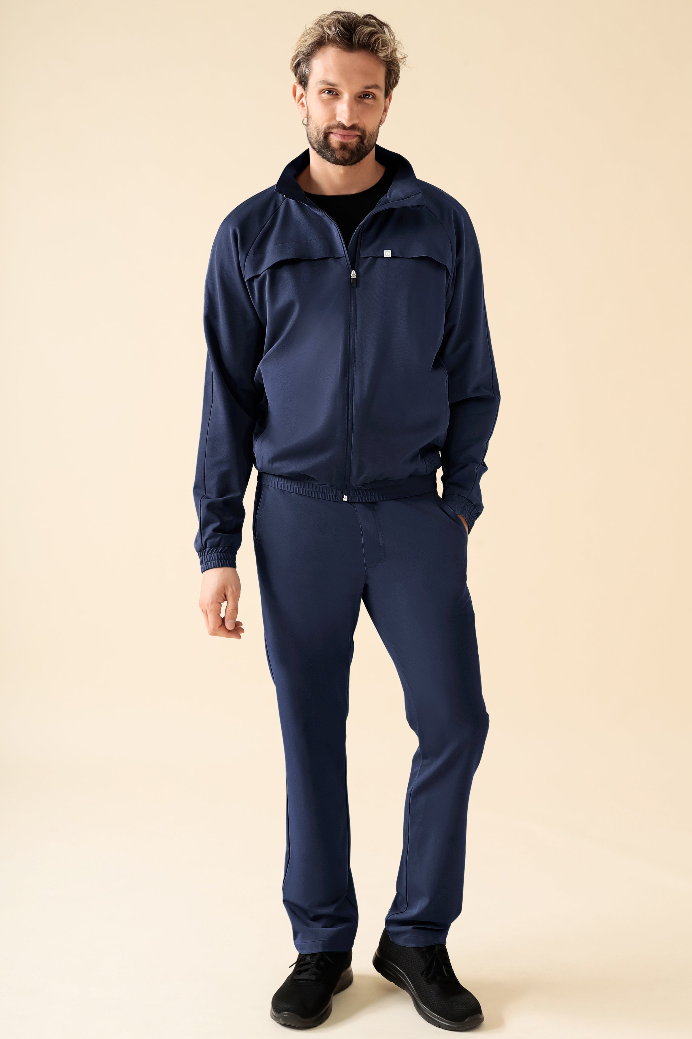 KAERE Veste blouson Homme - Poignet élastiqué bleu navy