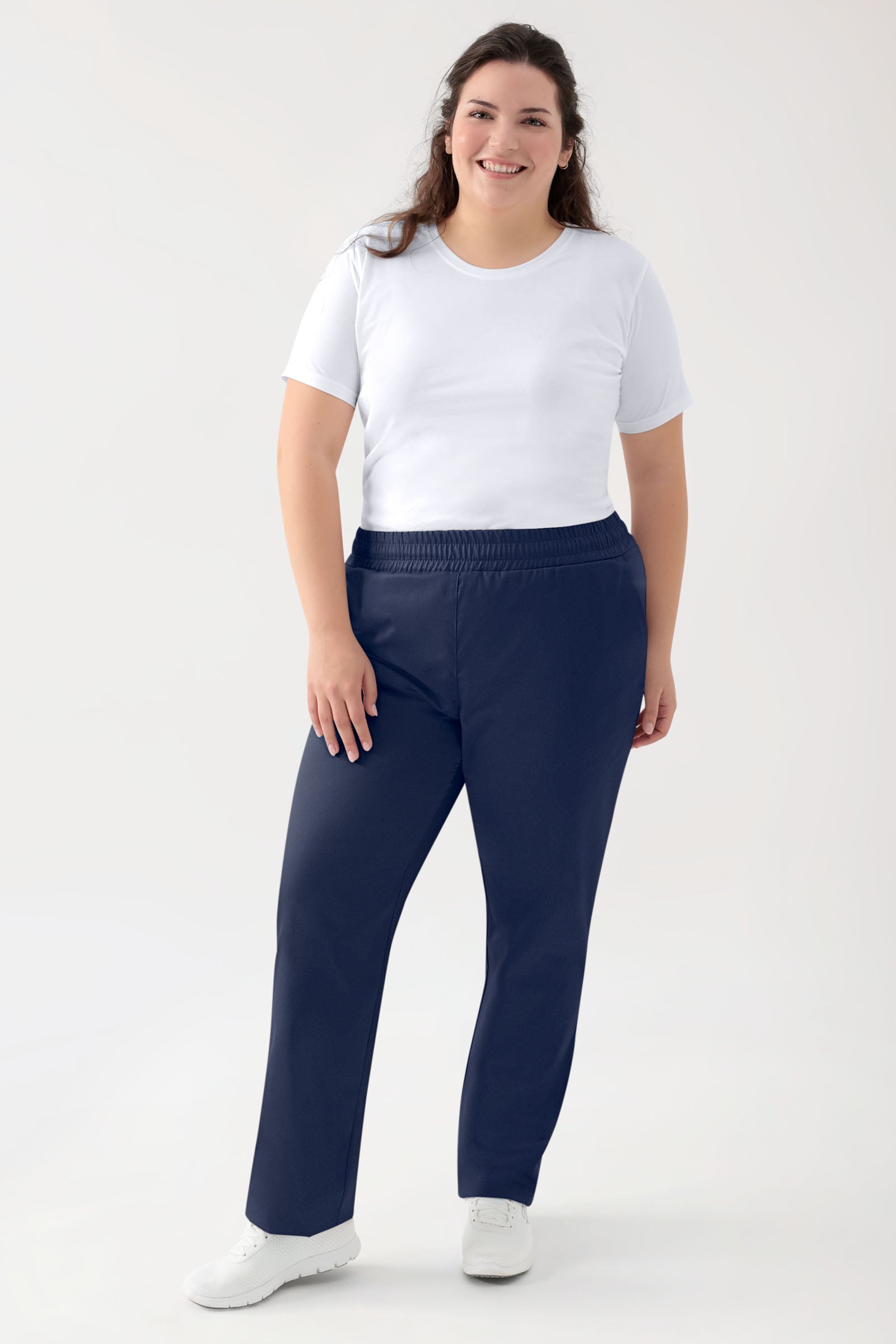 Pantalon Stretch mixte - Ceinture élastiquée navy