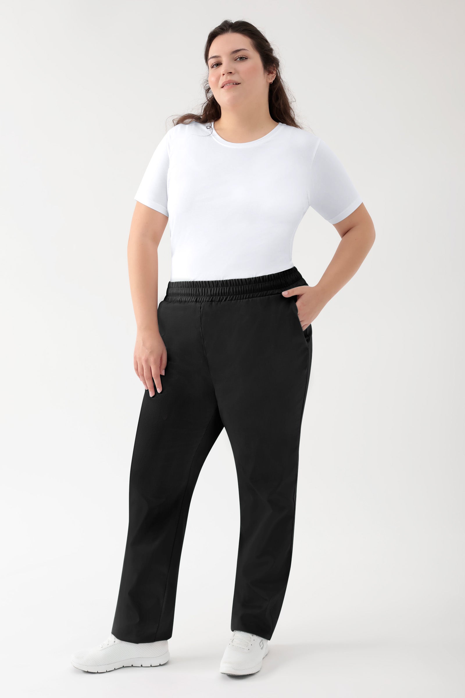GREEN Pantalon Stretch mixte - Ceinture élastiquée noir
