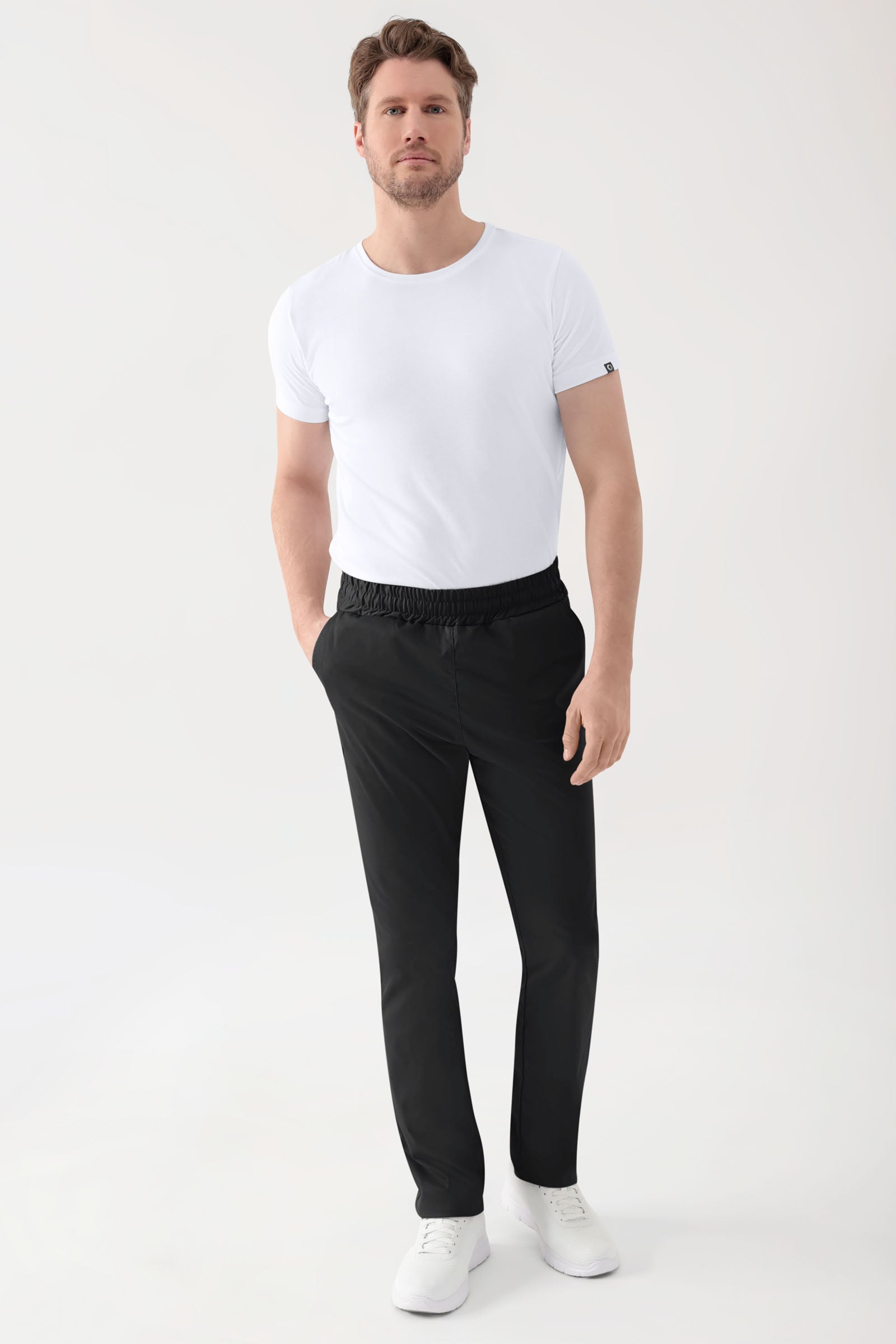 Pantalon Stretch mixte - Ceinture élastiquée noir