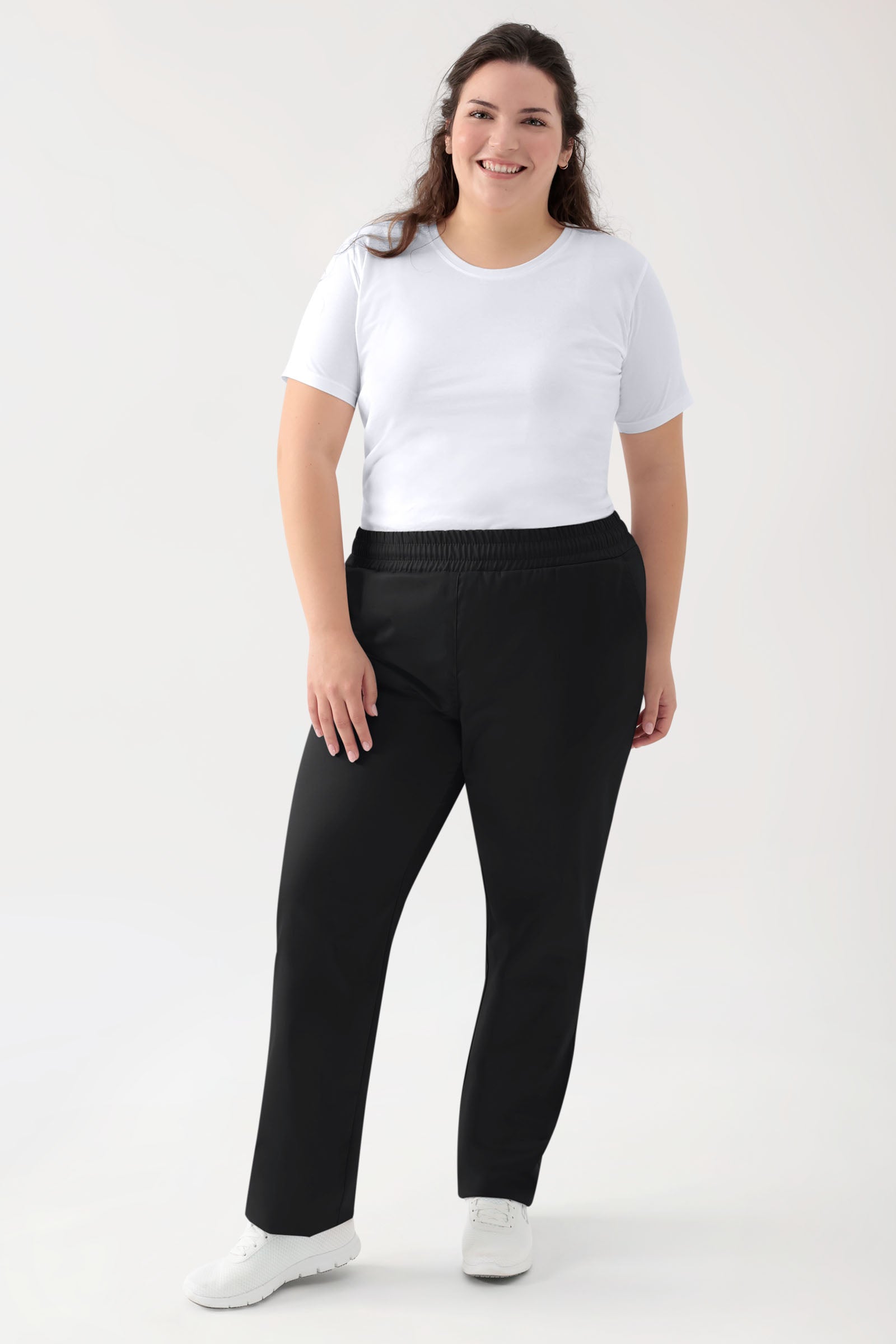Pantalon Stretch mixte - Ceinture élastiquée noir