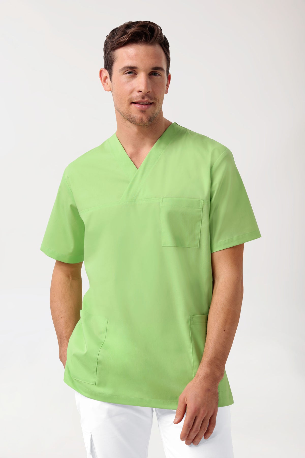Tunique Stretch mixte - Col V vert pomme
