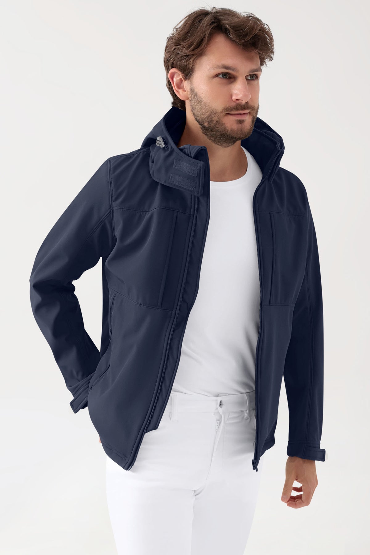 Softshell Veste mixte - à capuche navy