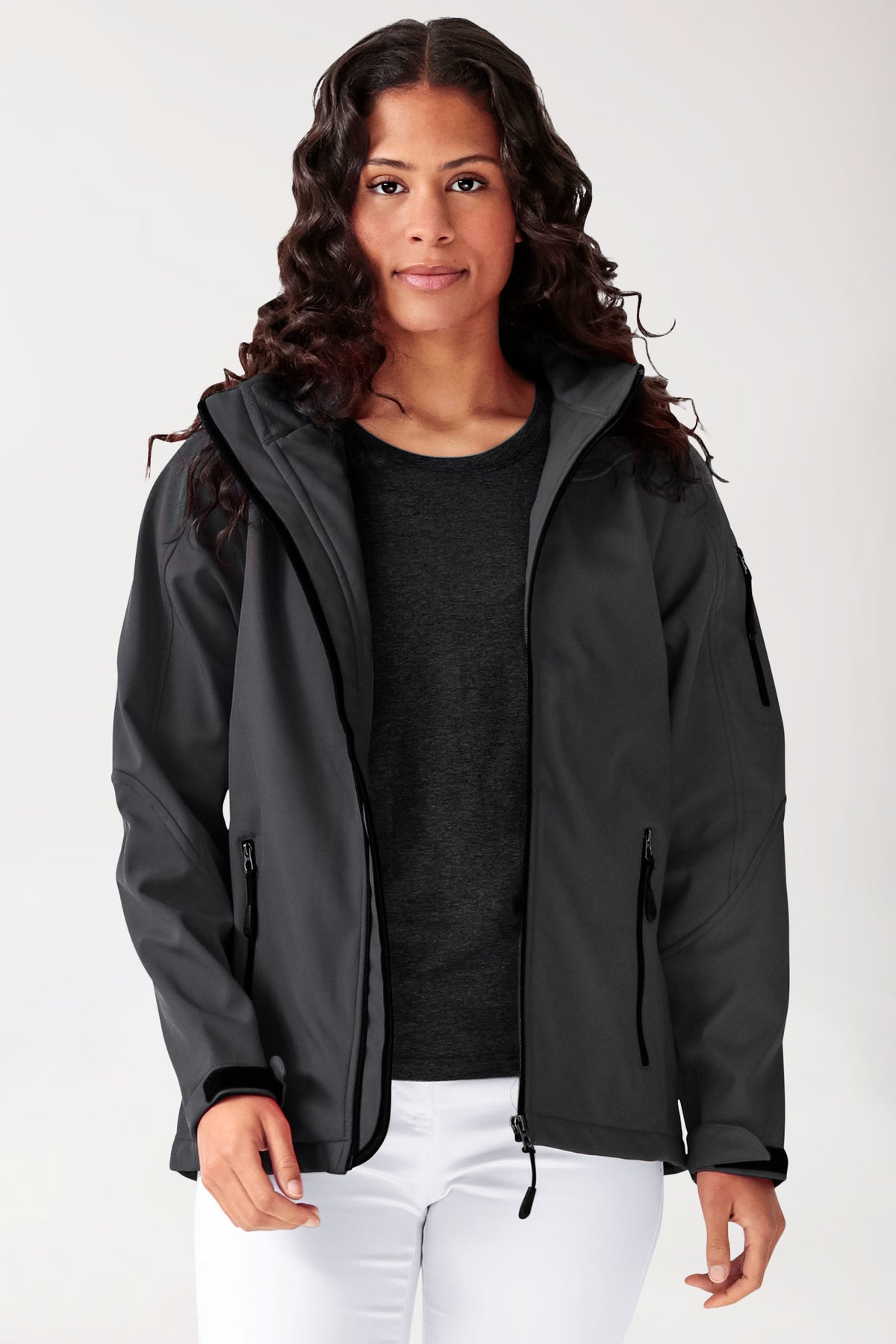 Softshell Veste mixte - à capuche gris minerai