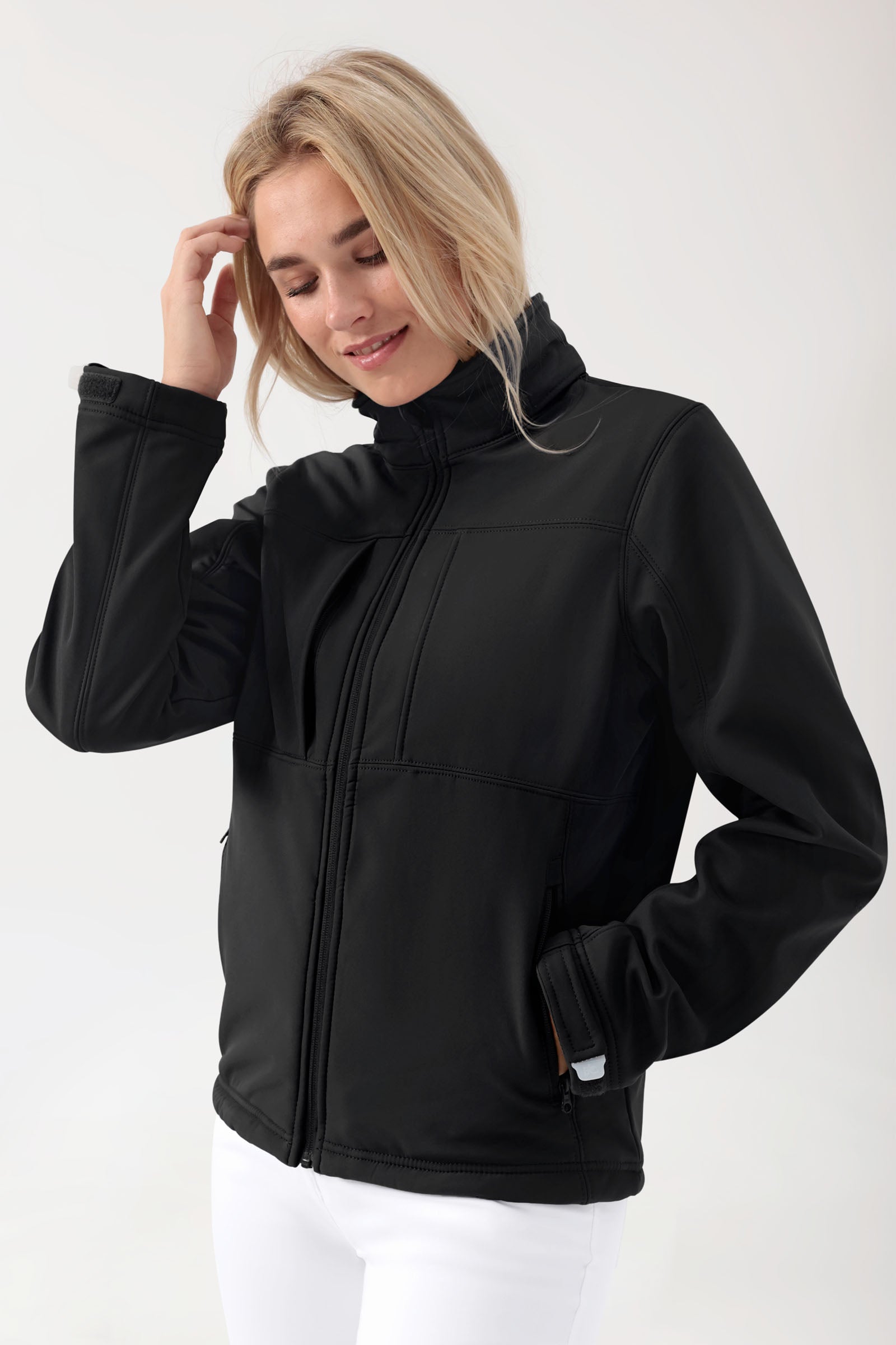 Softshell Veste mixte - à capuche noir