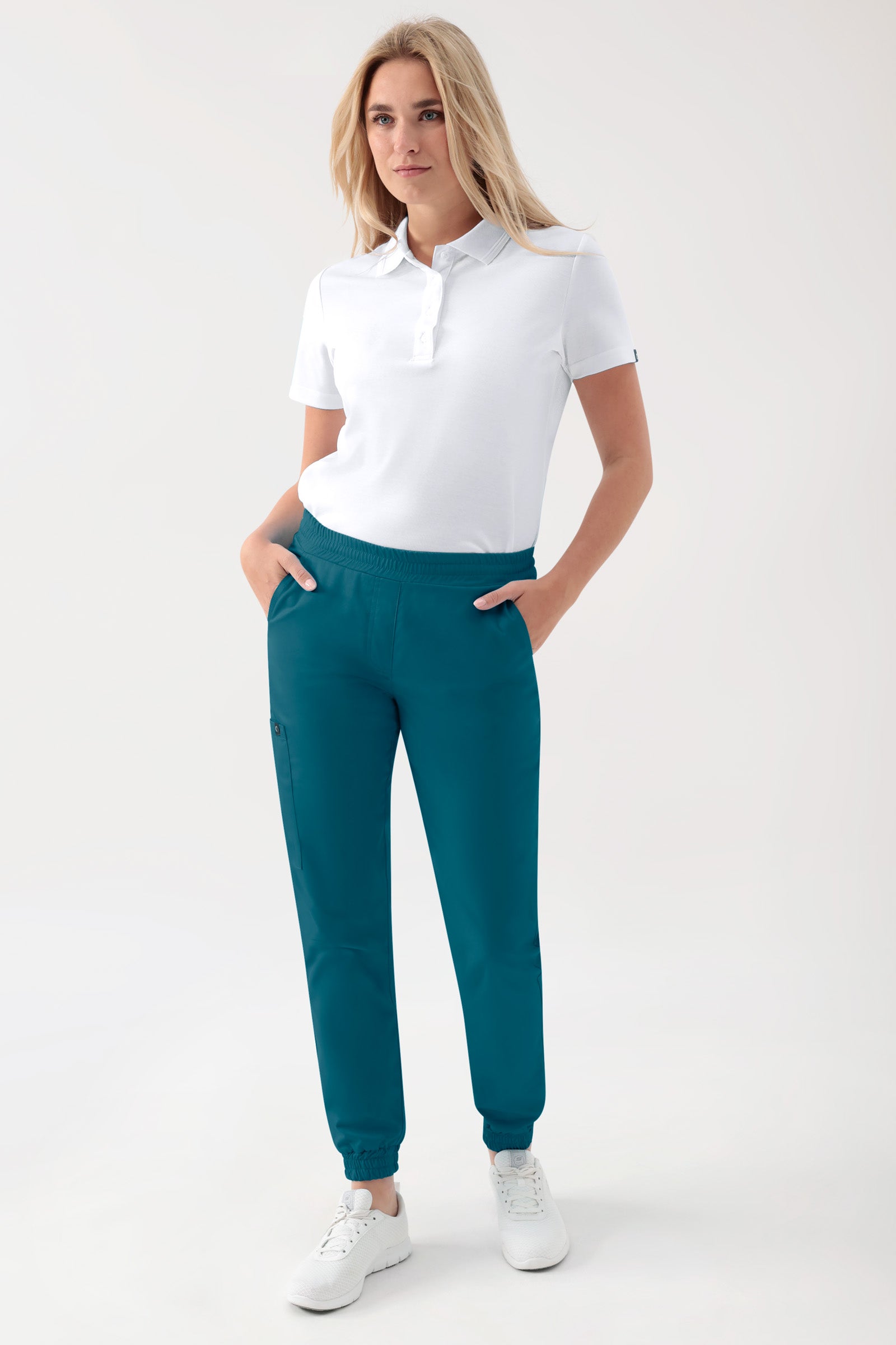 GREEN Pantalon Stretch Femme - Style Jogpant pétrole
