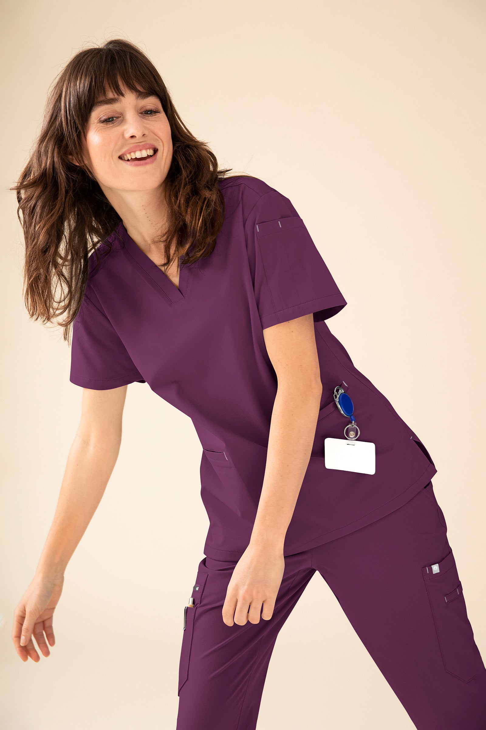 KAERE Tunique Femme - Décolleté V prune