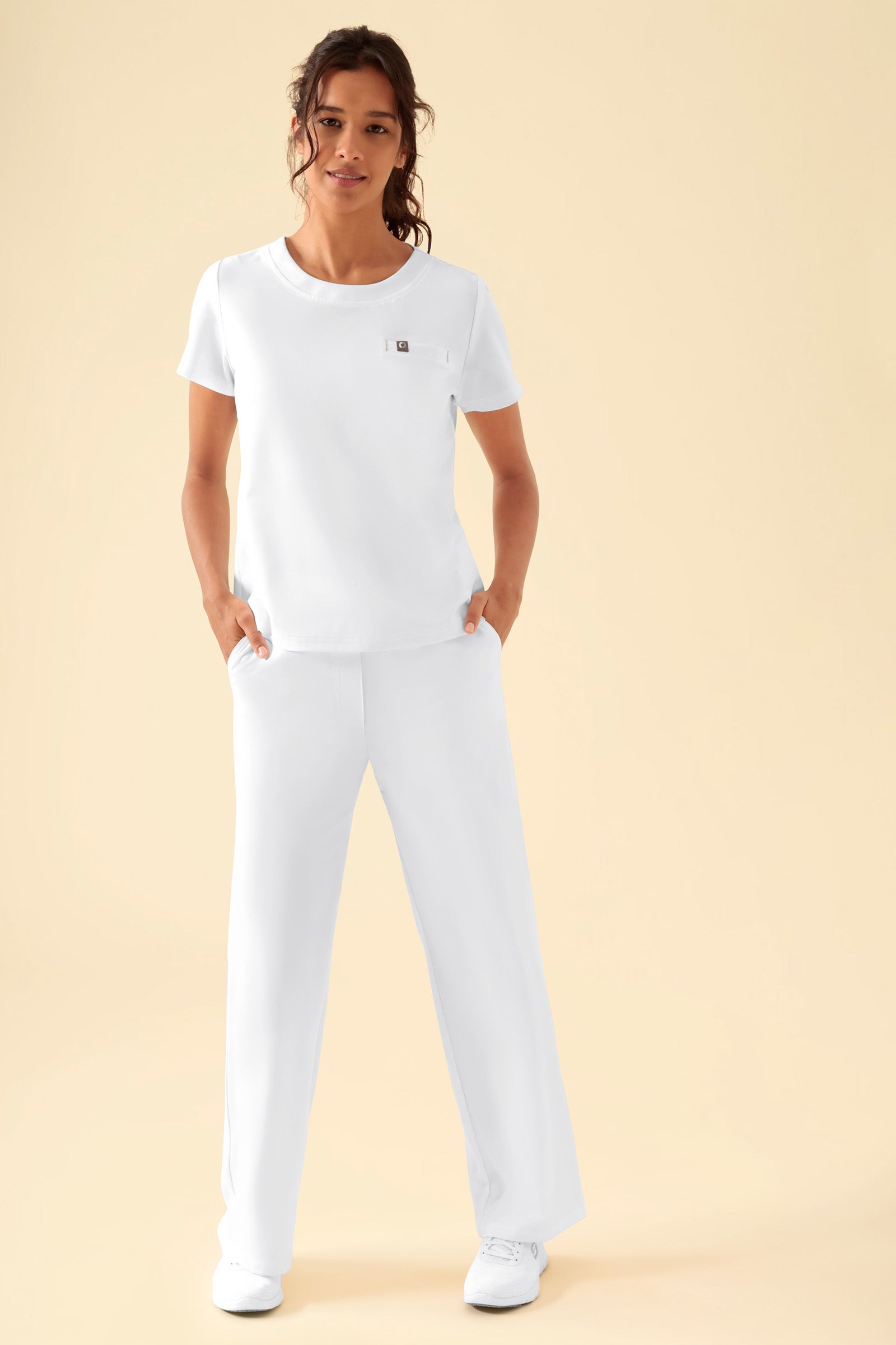 KAERE T-shirt Femme - Encoloure ronde blanc
