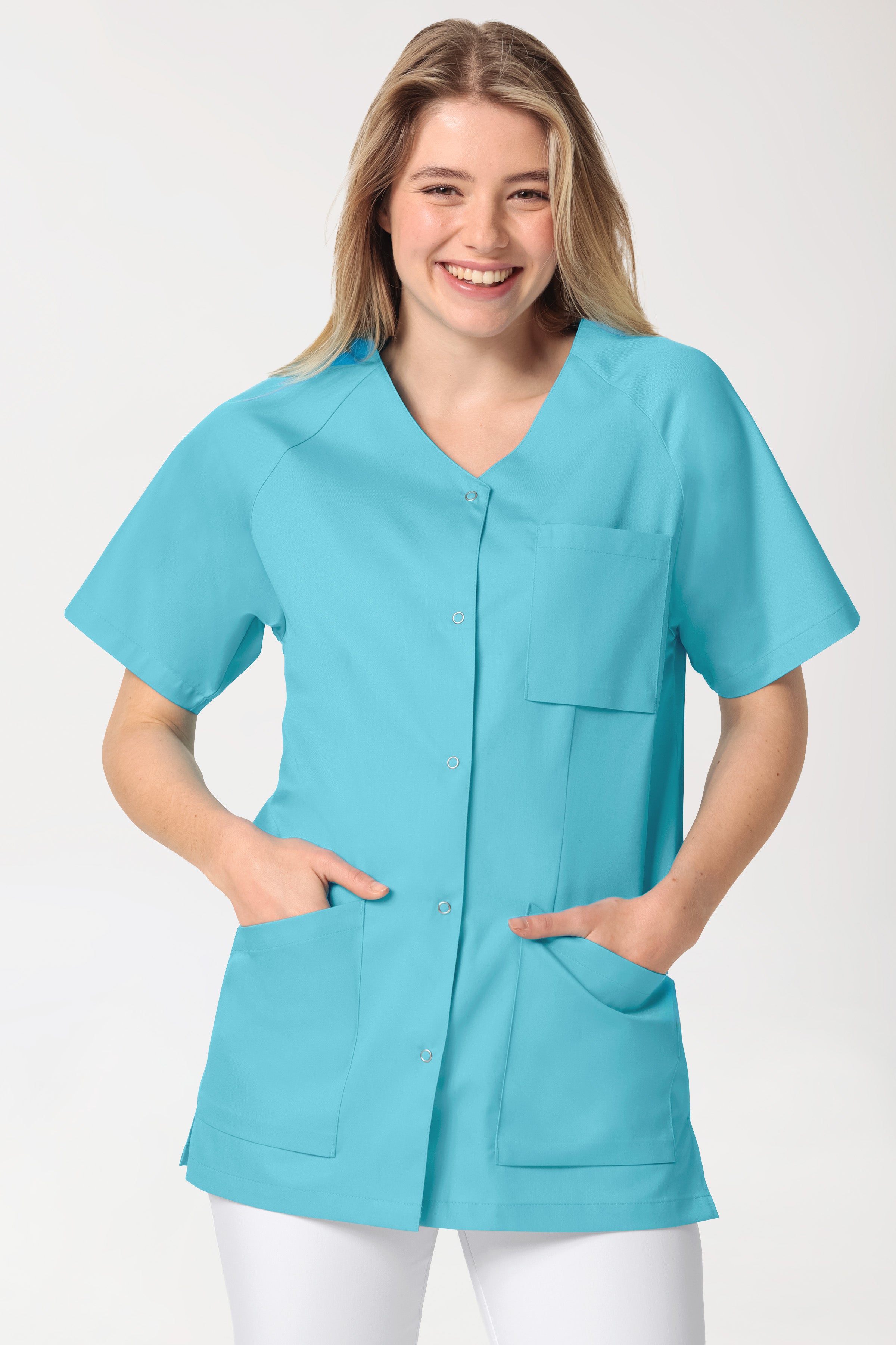Blouse Femme - patte pressions curaçao, Vue de face