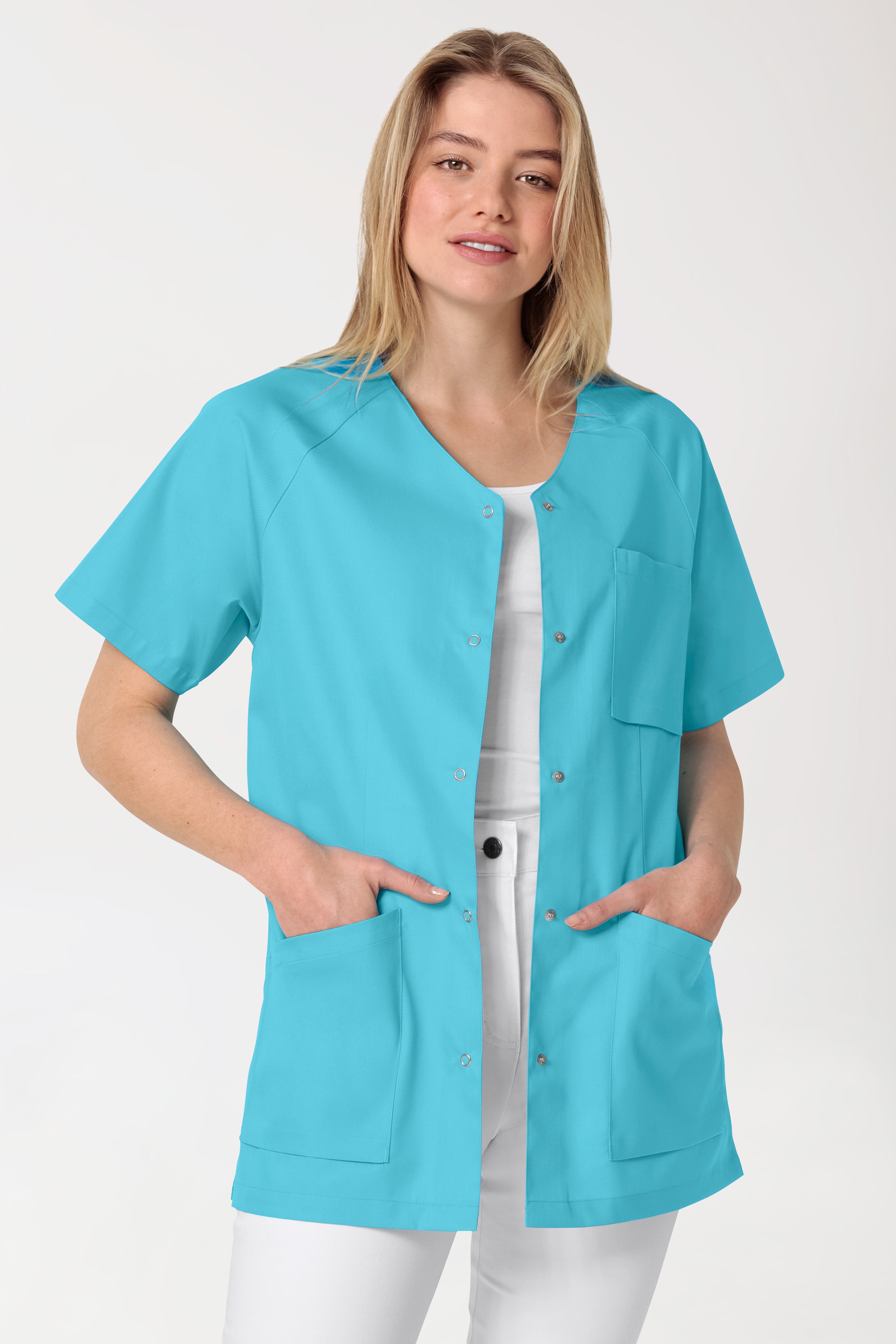 Blouse Femme - patte pressions curaçao, Vue de face
