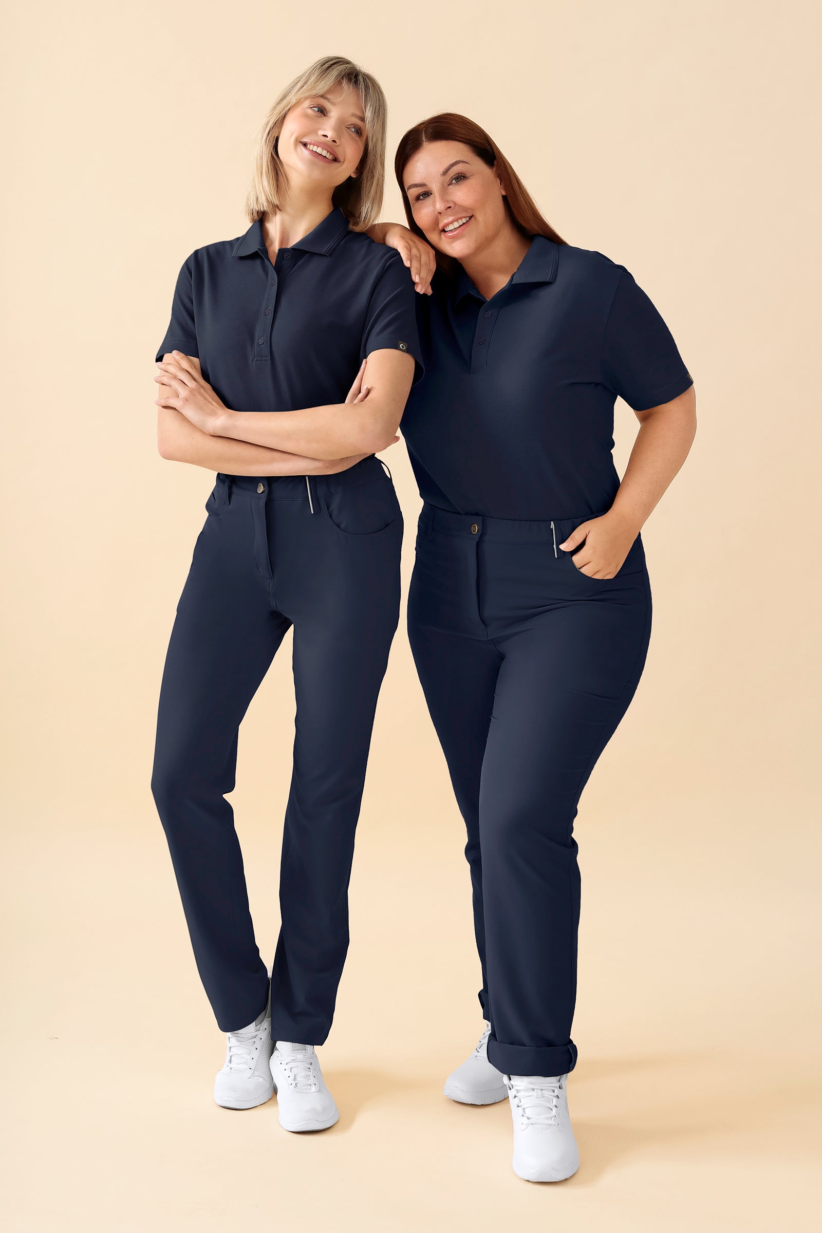 KAERE Pantalon Femme - 5 poches navy