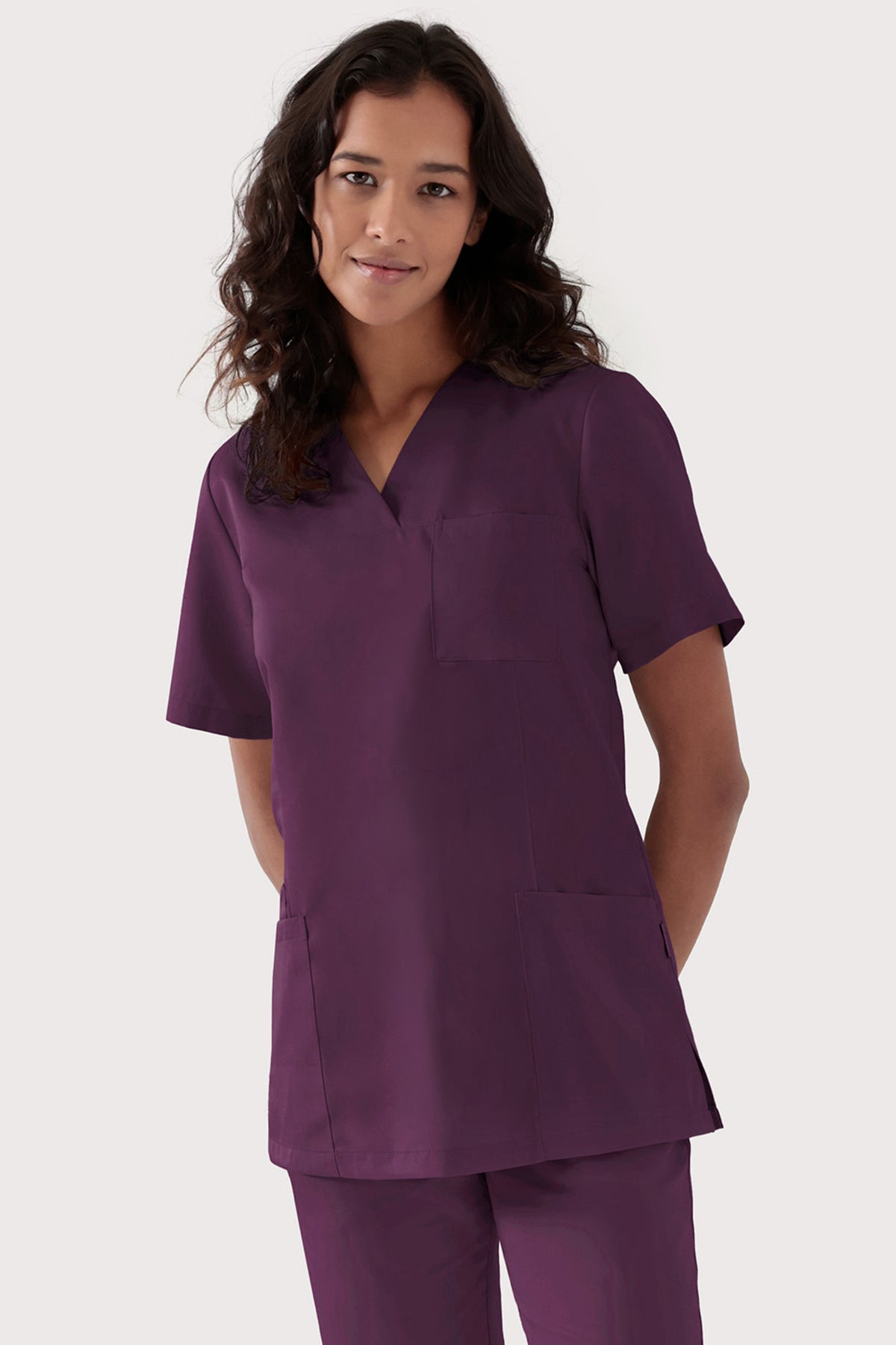 TENCEL™ Tunique Femme - Décolleté V mûre, Vue de face