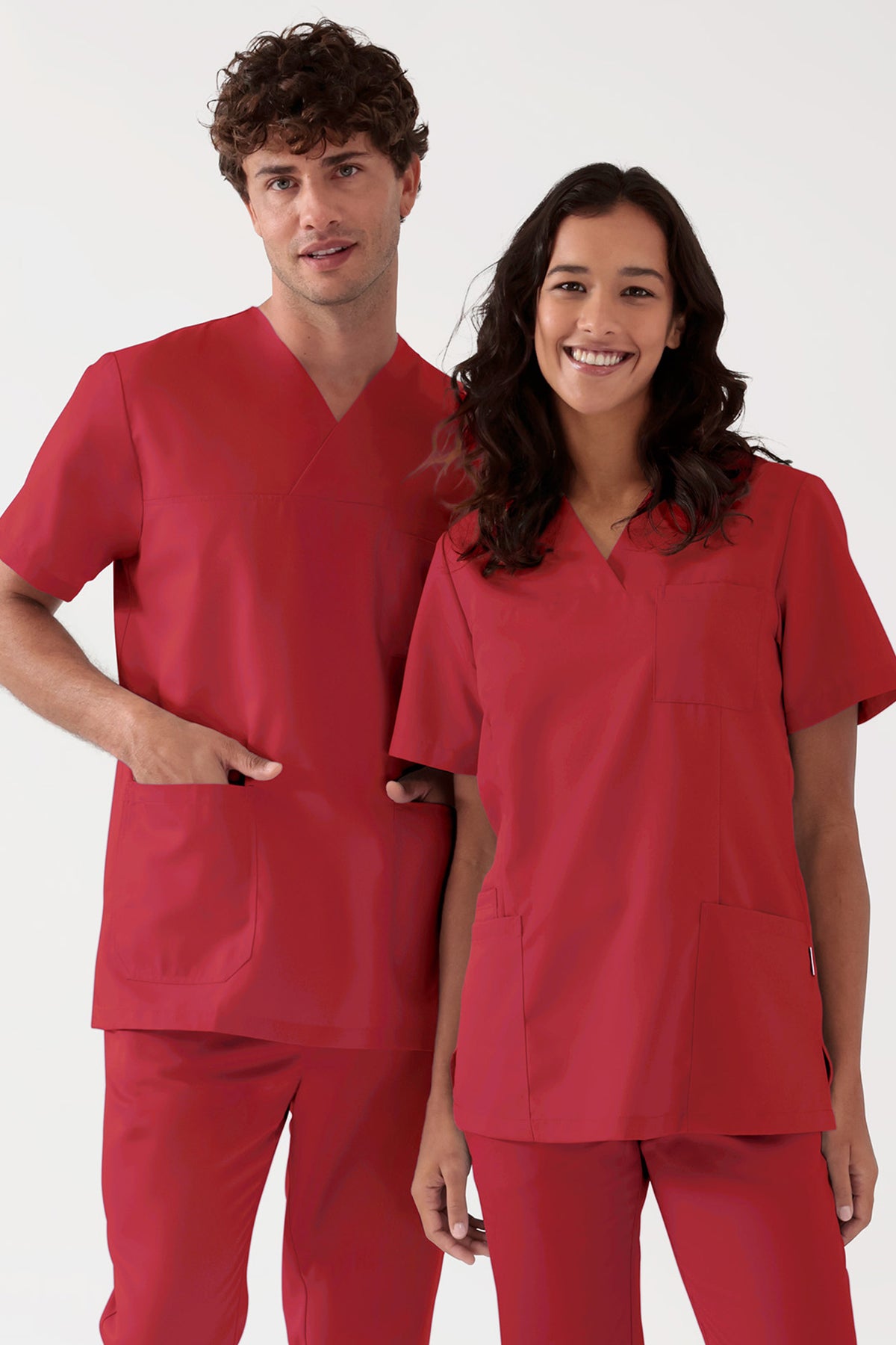 TENCEL™ Tunique Femme - Décolleté V rouge, Vue de face