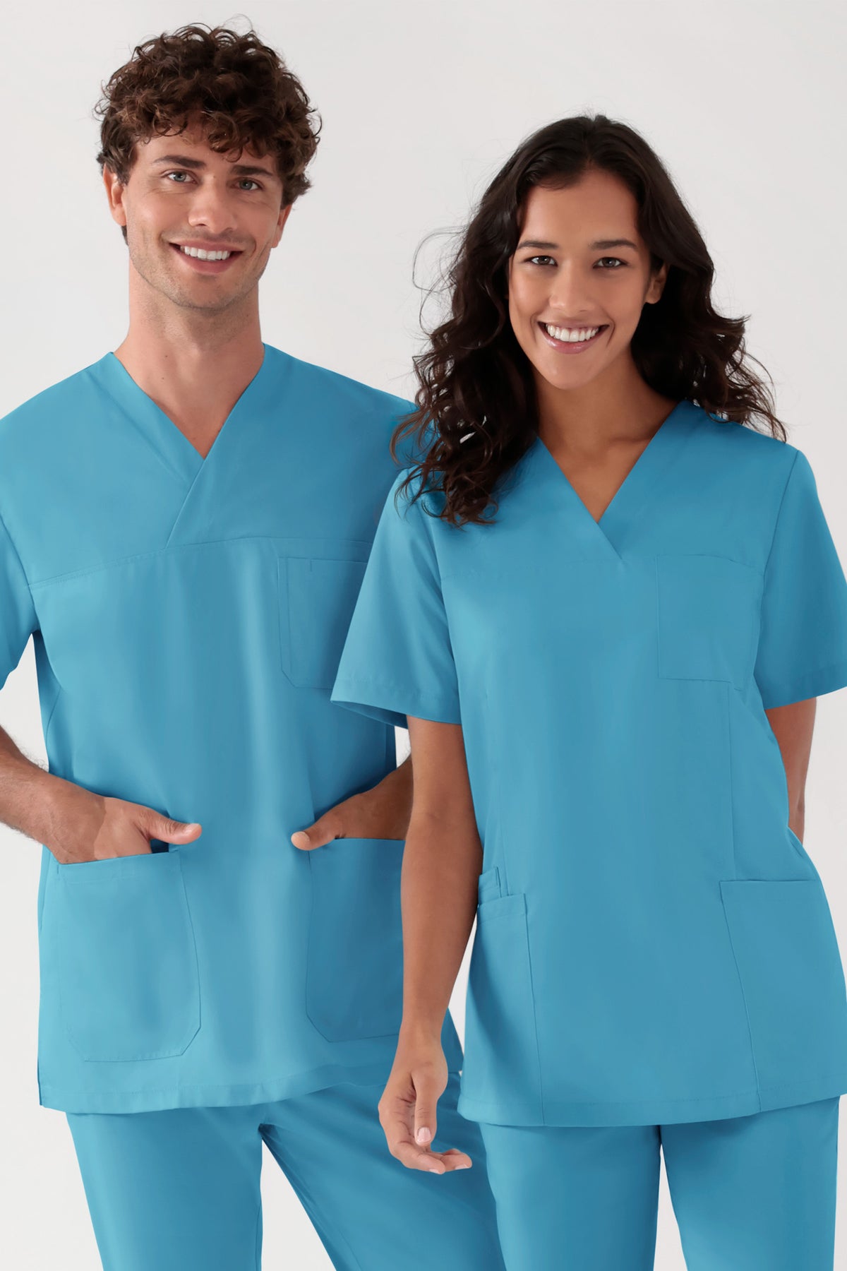 TENCEL™ Tunique Femme - Décolleté V turquoise foncé, Vue de face