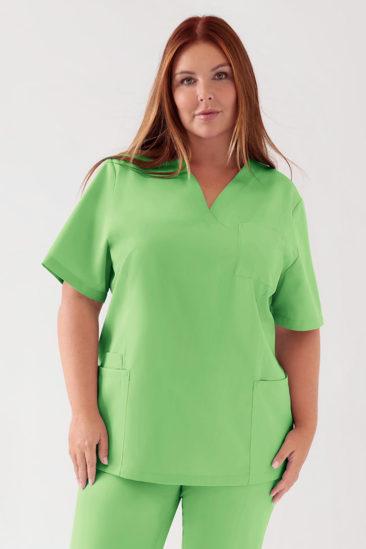 TENCEL™ Tunique Femme - Décolleté V vert pomme, Vue de face