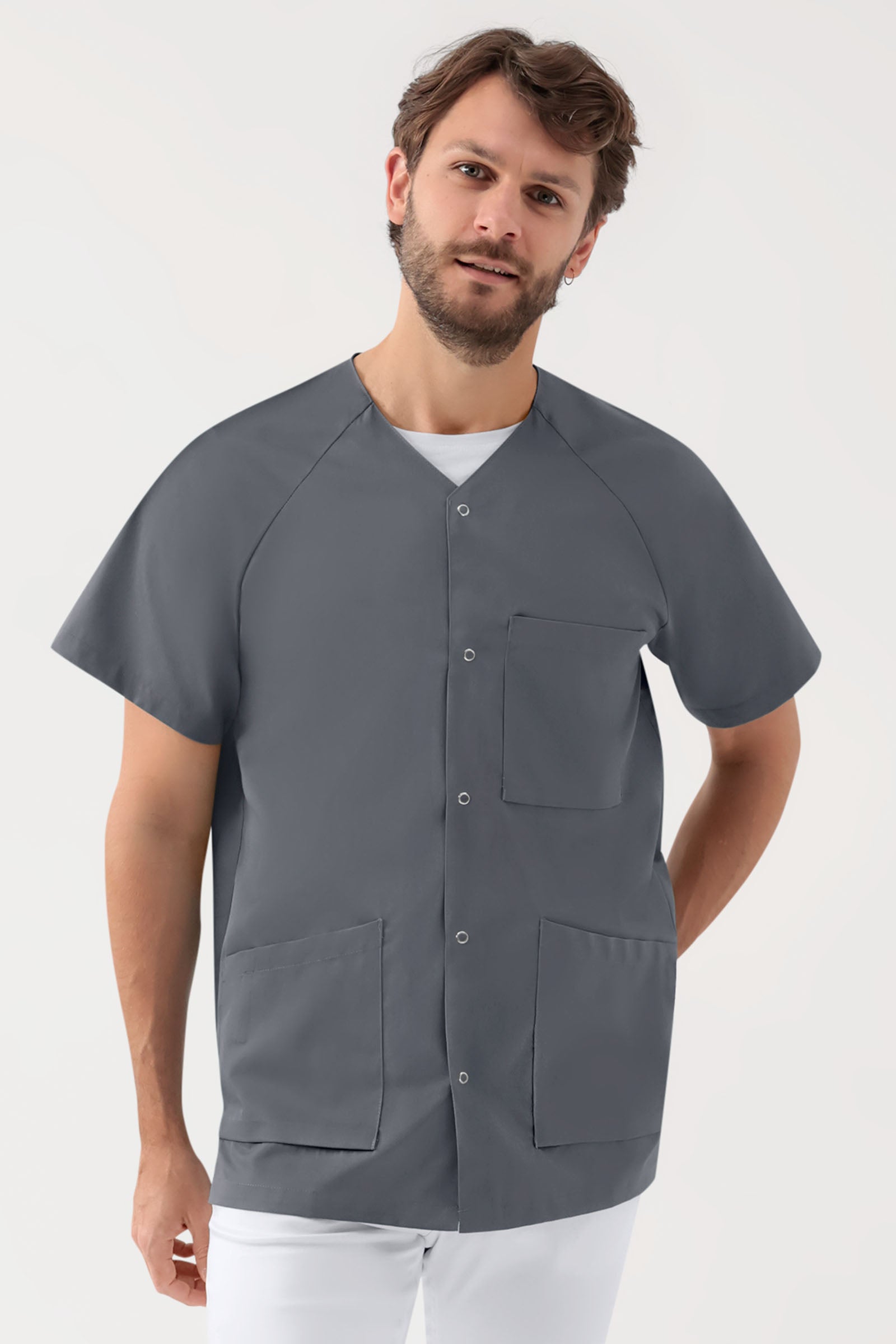 LA Blouse médicale homme - patte pressions galet