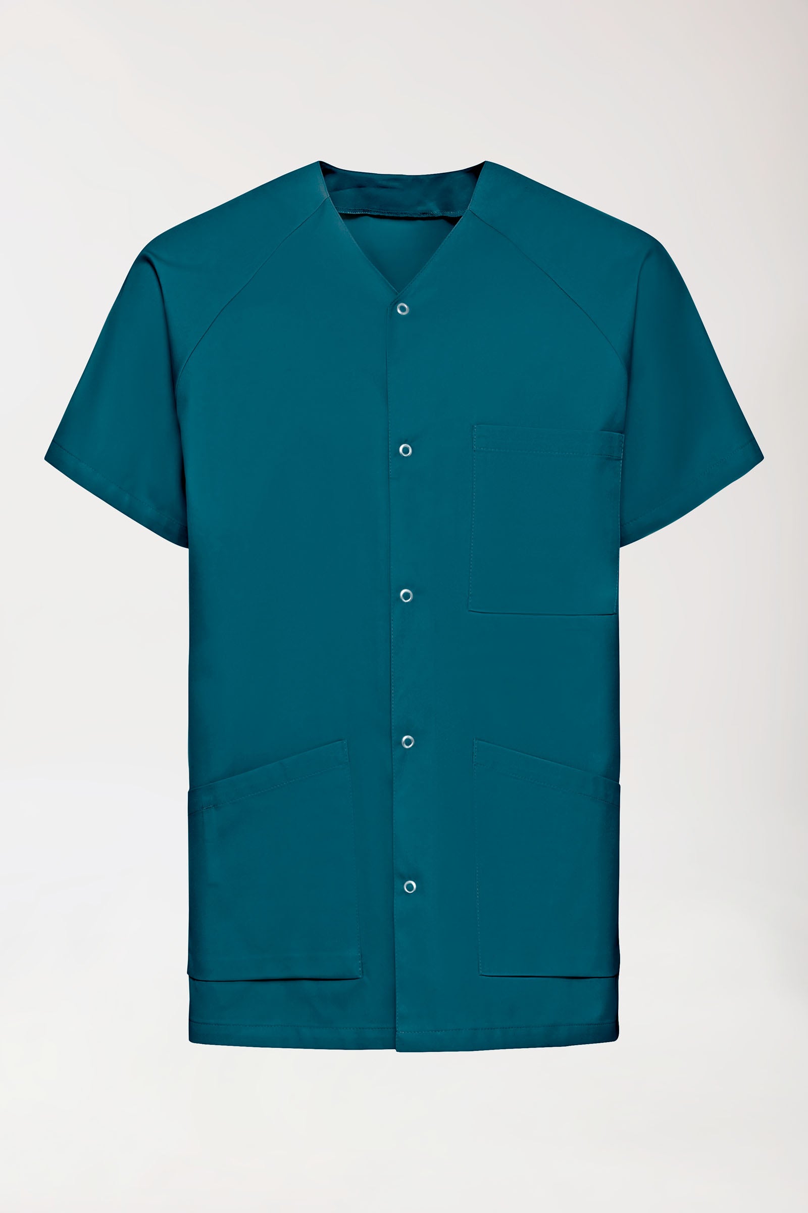 LA Blouse médicale homme - patte pressions pétrole