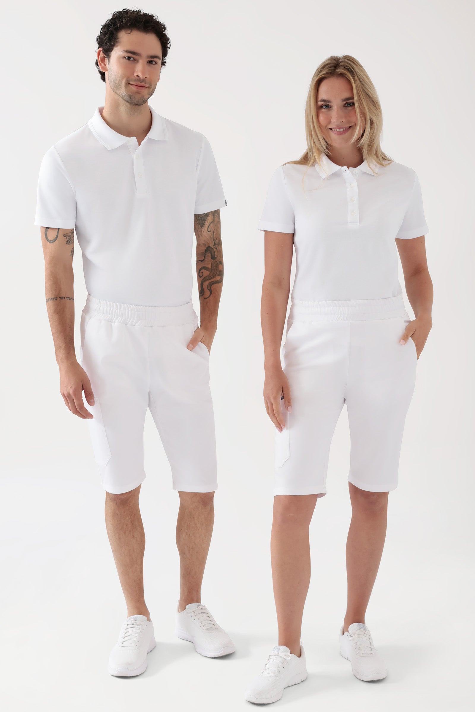 COMFY FLEX Pantalon Stretch mixte - bermuda blanc