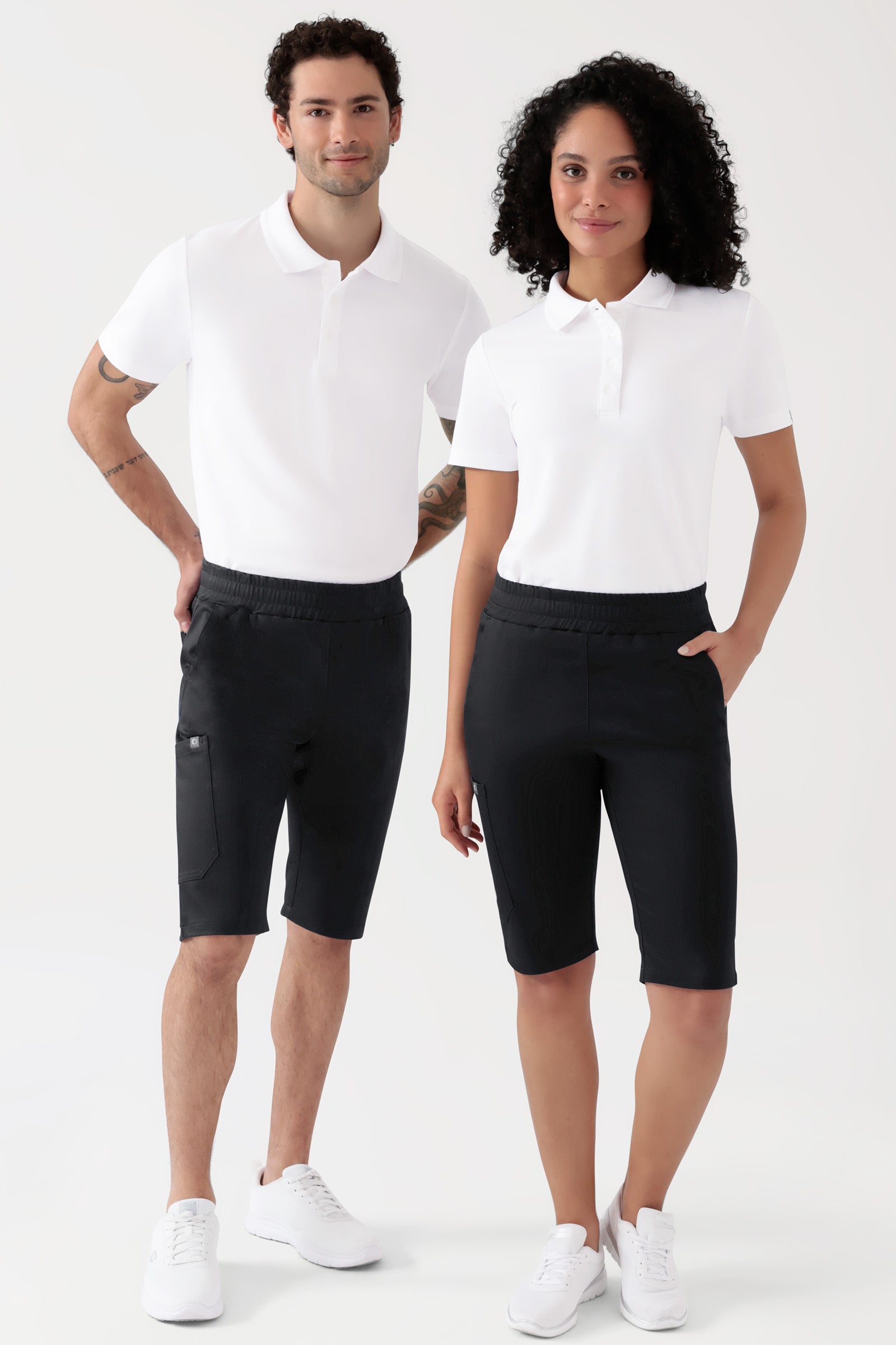 COMFY FLEX Pantalon Stretch mixte - bermuda noir, Vue de face