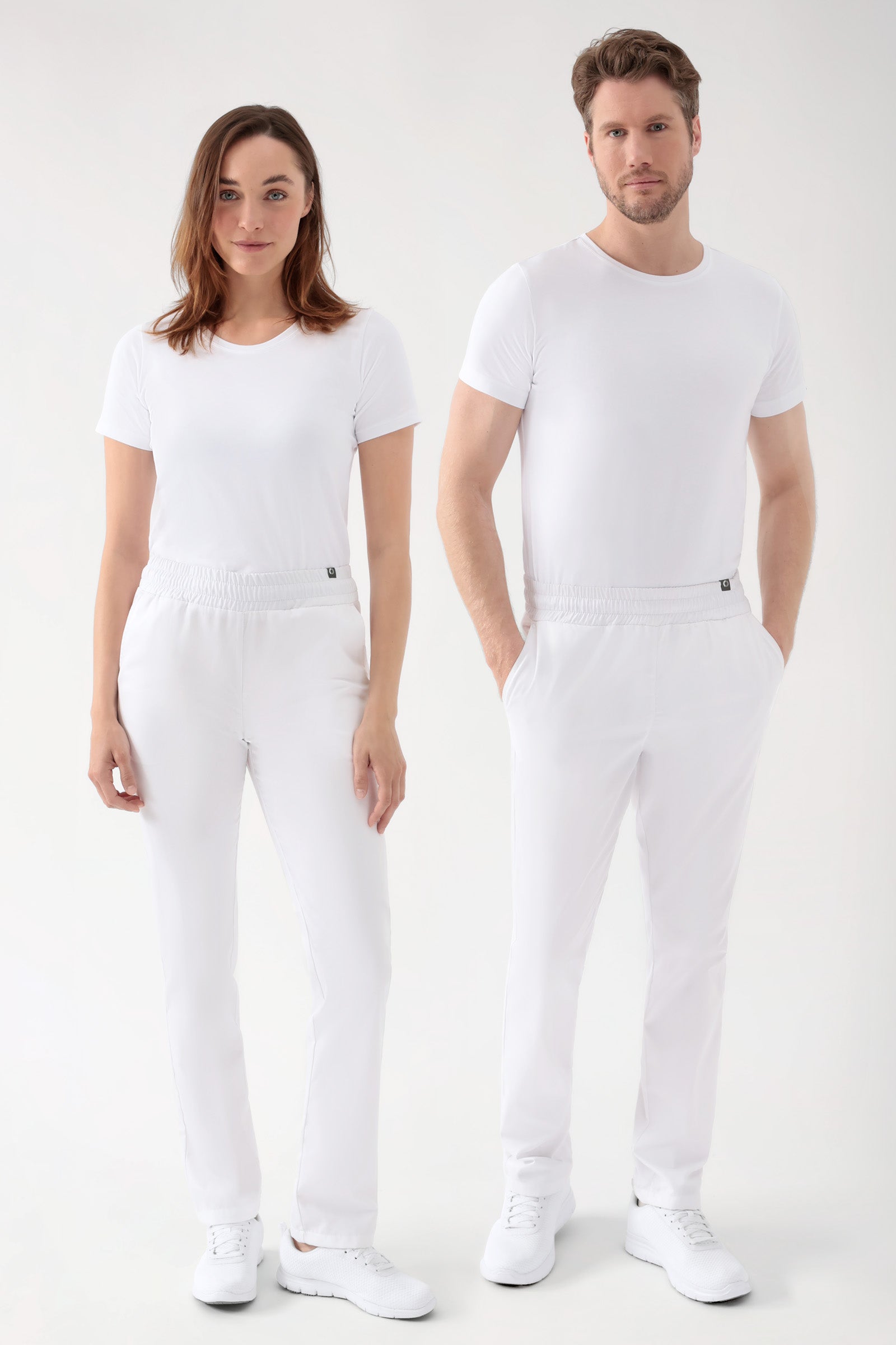 CORE Pantalon mixte - Taille haute blanc