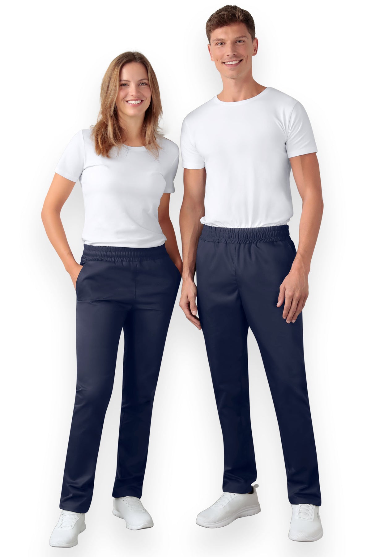 Pantalon mixte - Taille haute encre, Vue de face