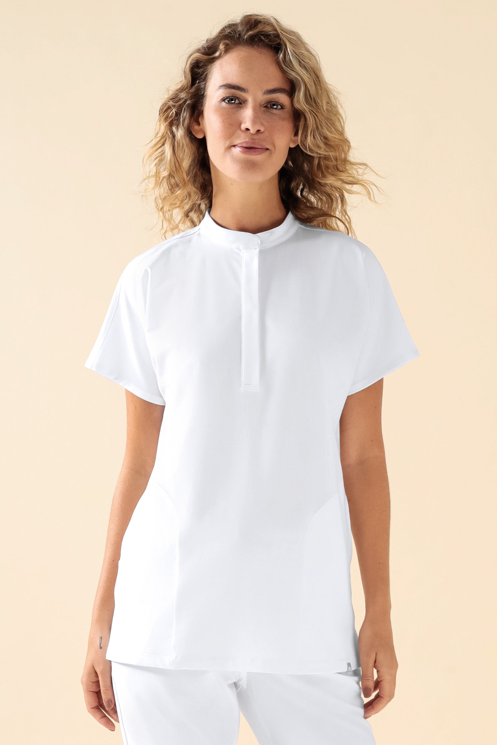KAERE Tunique Femme - Col officier blanc