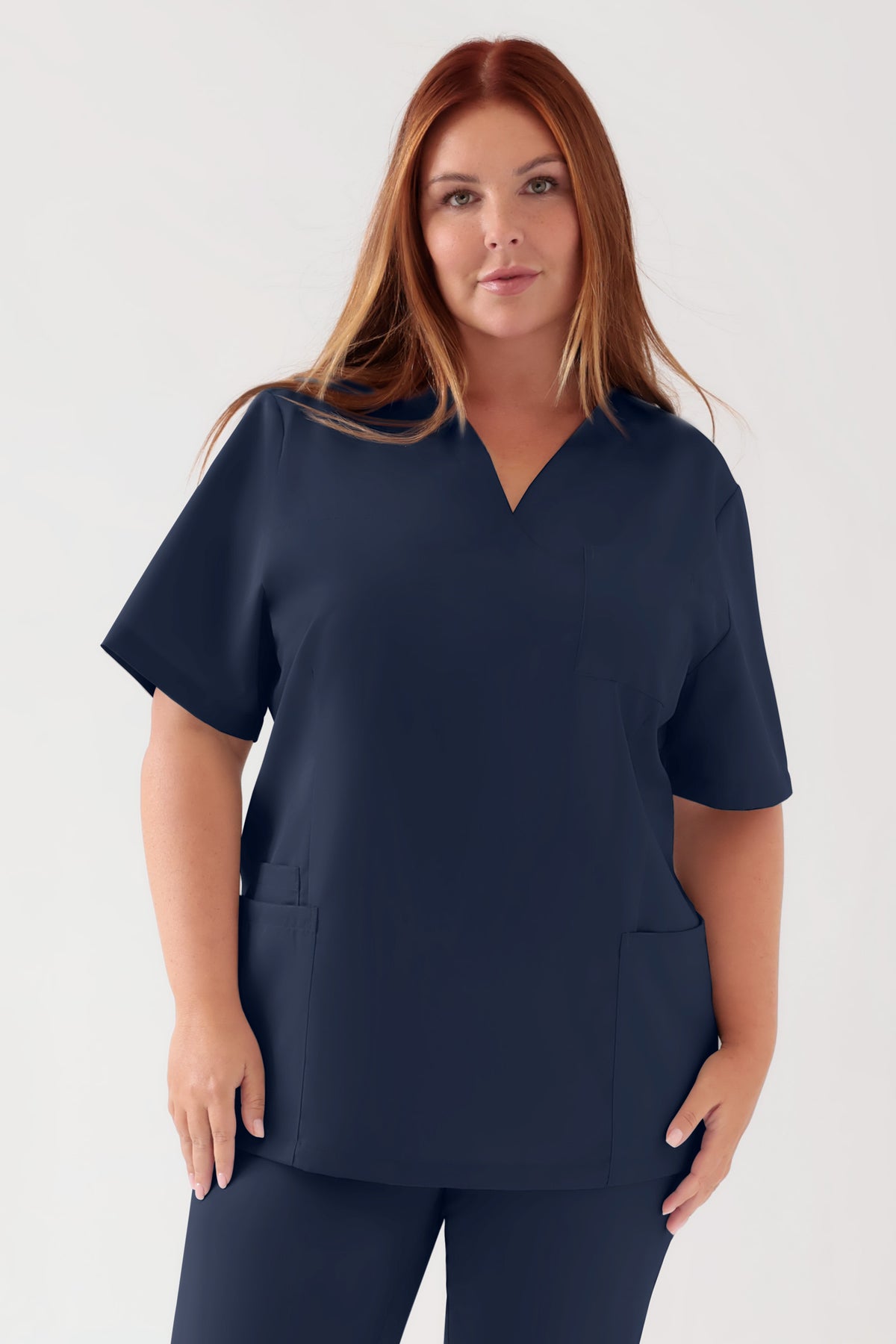 TENCEL™ Tunique Femme - Décolleté V navy, Vue de face