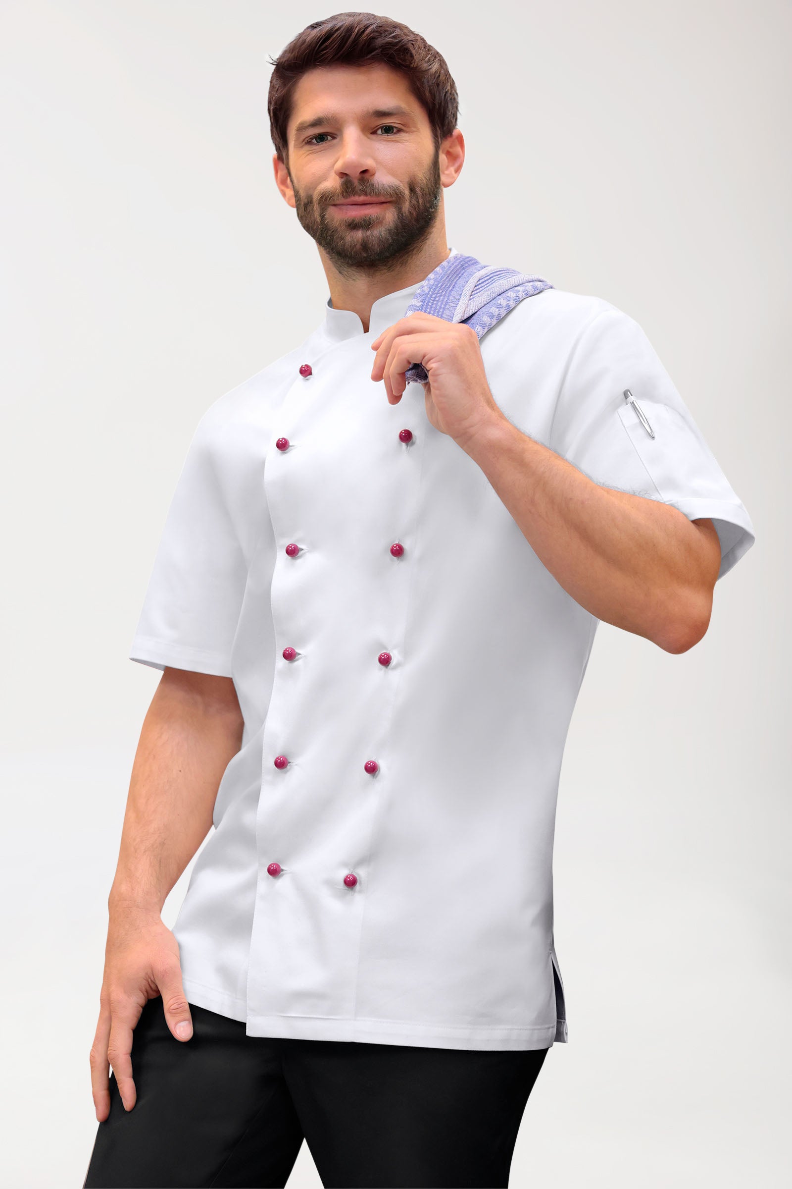 Gastro Veste de cuisine Homme - Manche courte blanc