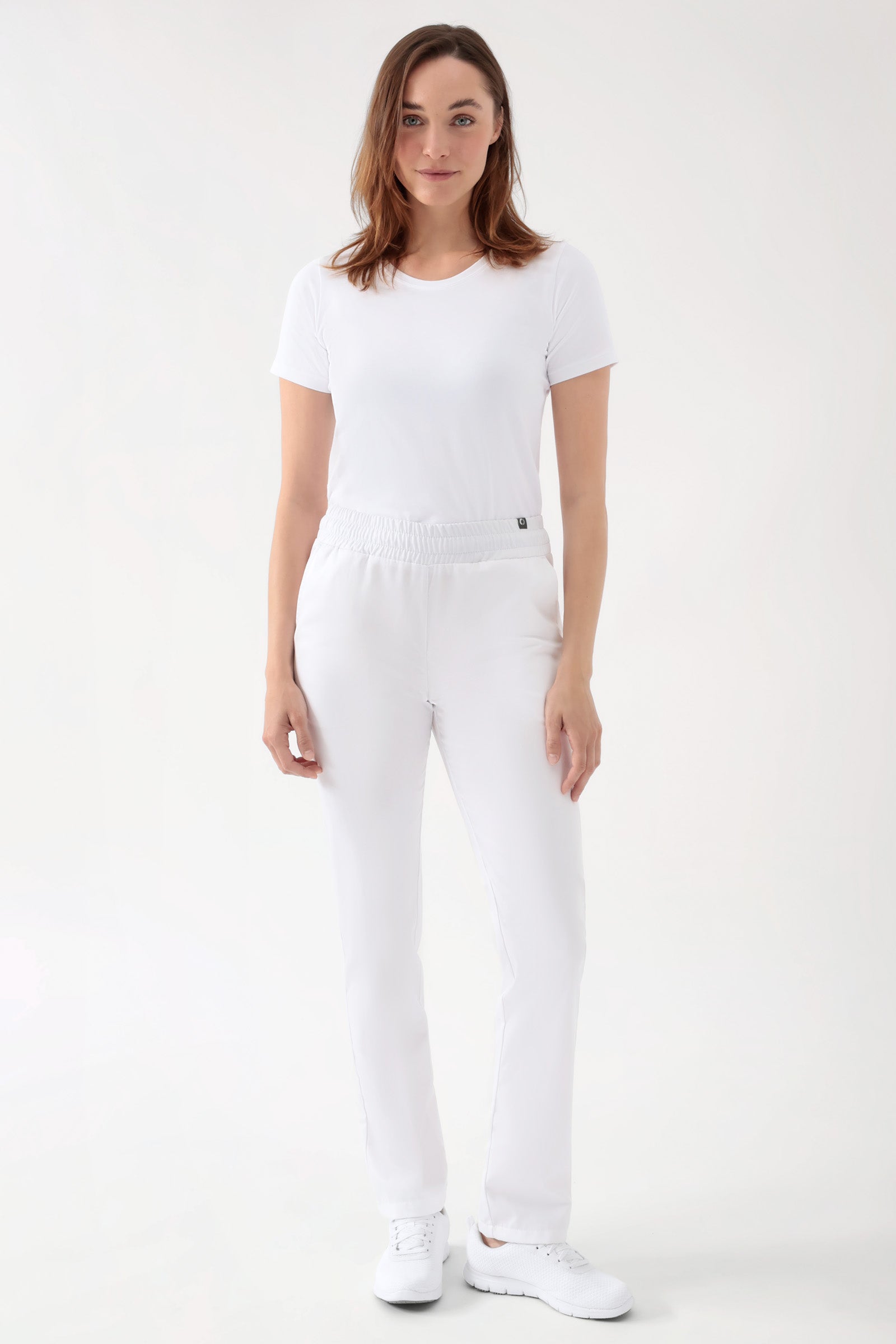 CORE Pantalon mixte - Taille haute blanc