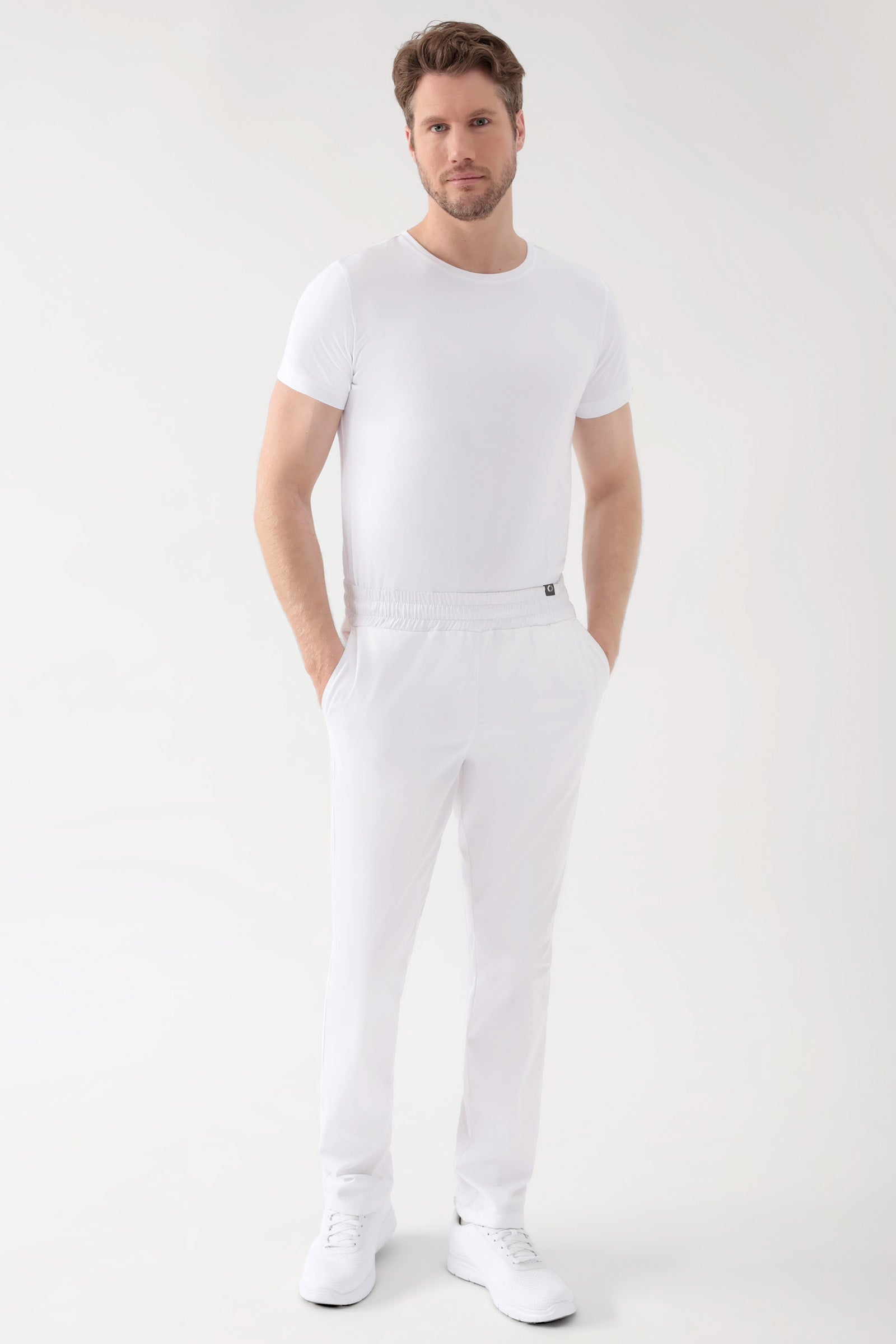 CORE Pantalon mixte - Taille haute blanc, Vue de face