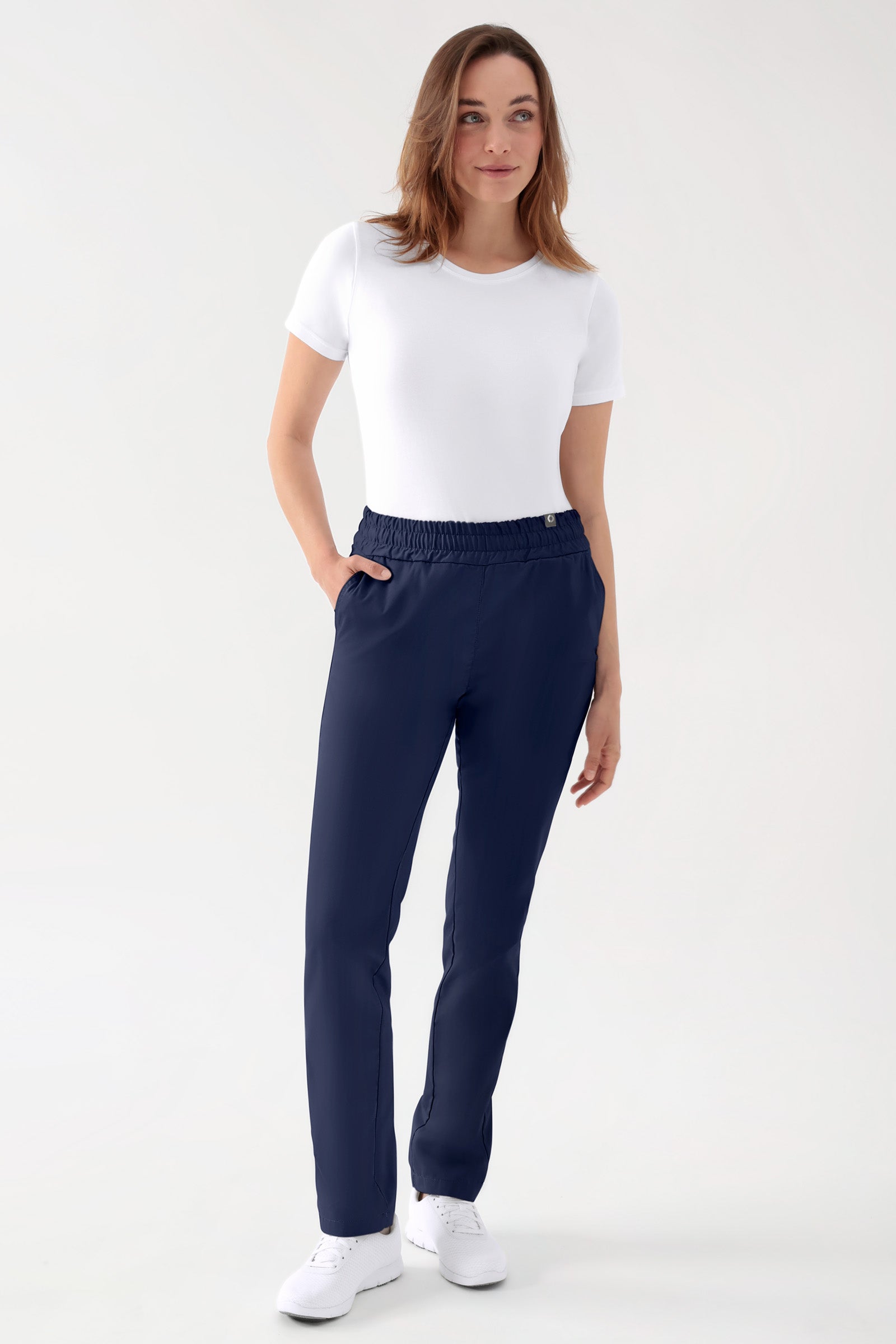 CORE Pantalon mixte - Taille haute bleu navy, Vue de face