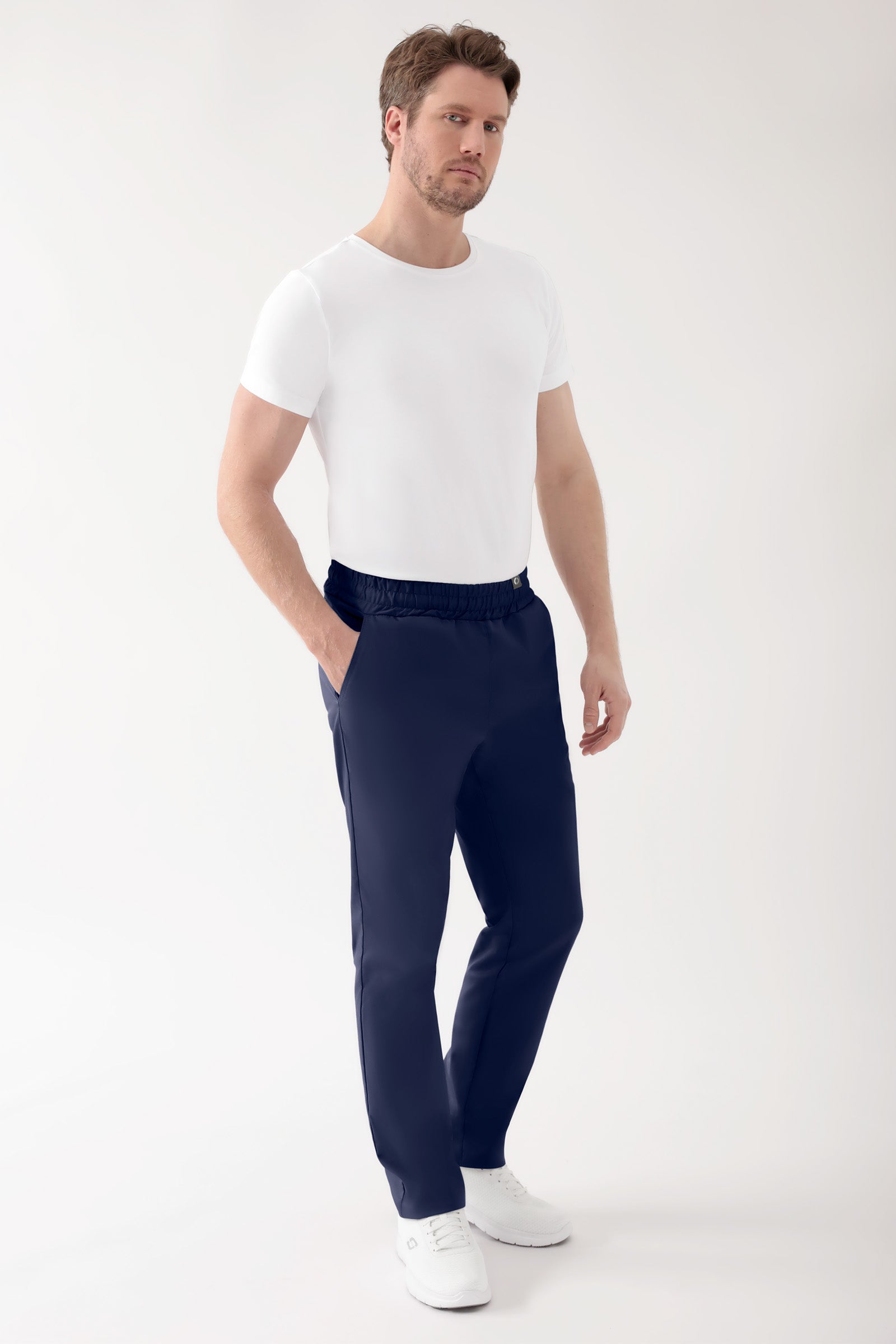 CORE Pantalon mixte - Taille haute bleu navy, Vue de face