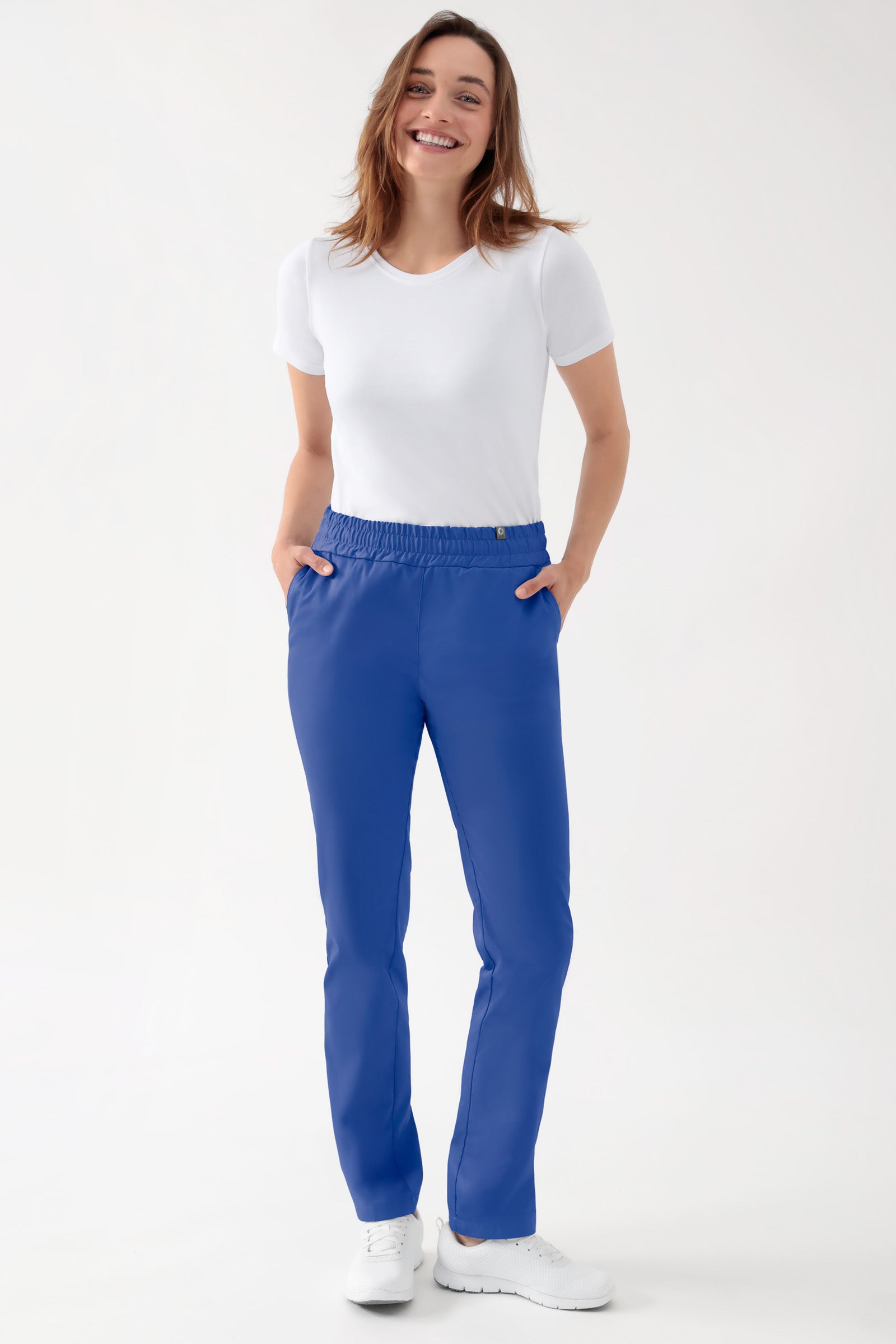 CORE Pantalon mixte - Taille haute bleu roi, Vue de face