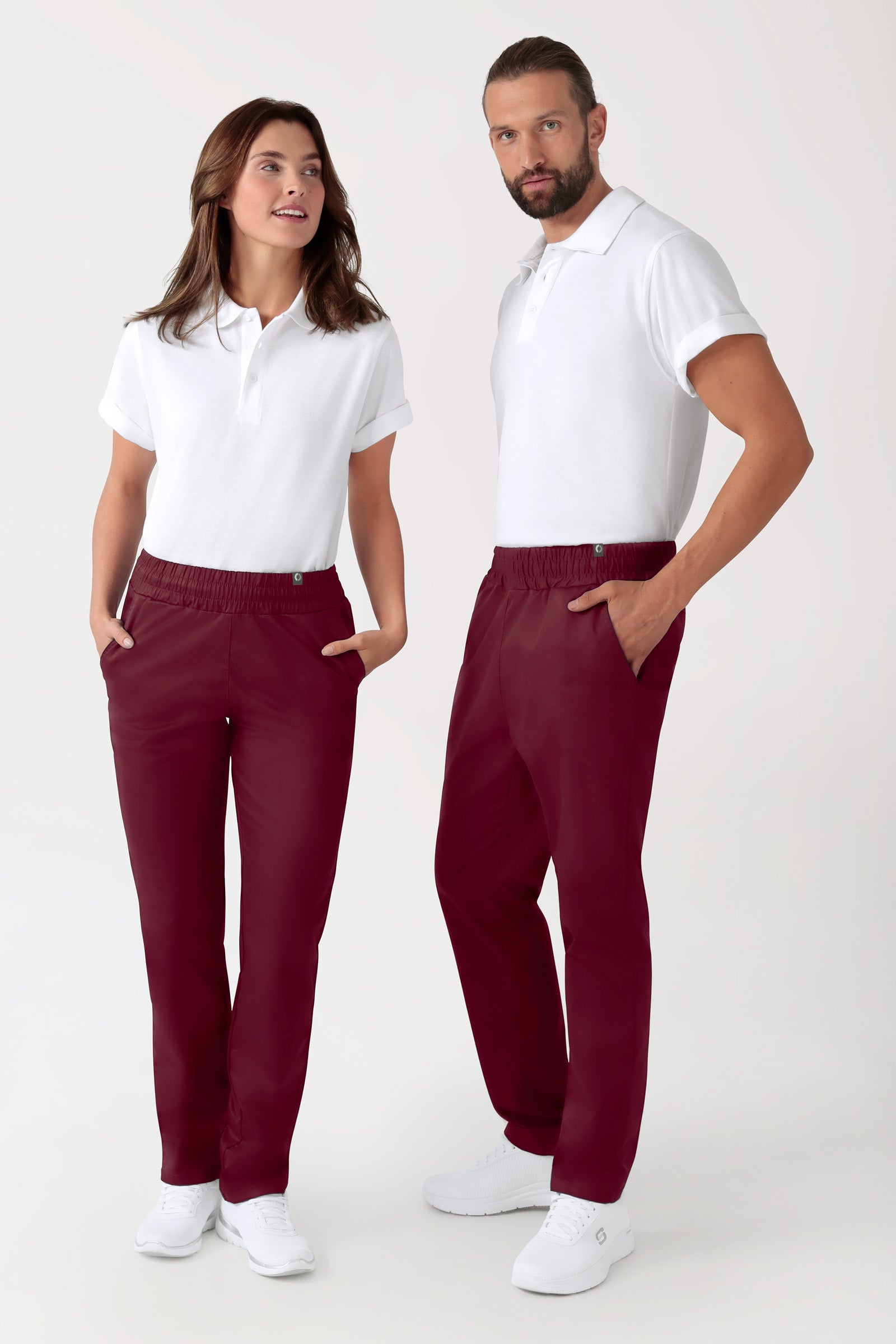 CORE Pantalon mixte - Taille haute bordeaux, Vue de face