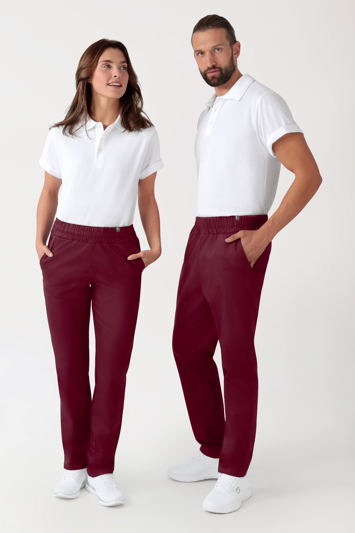 CORE Pantalon mixte - Taille haute bordeaux, Vue de face