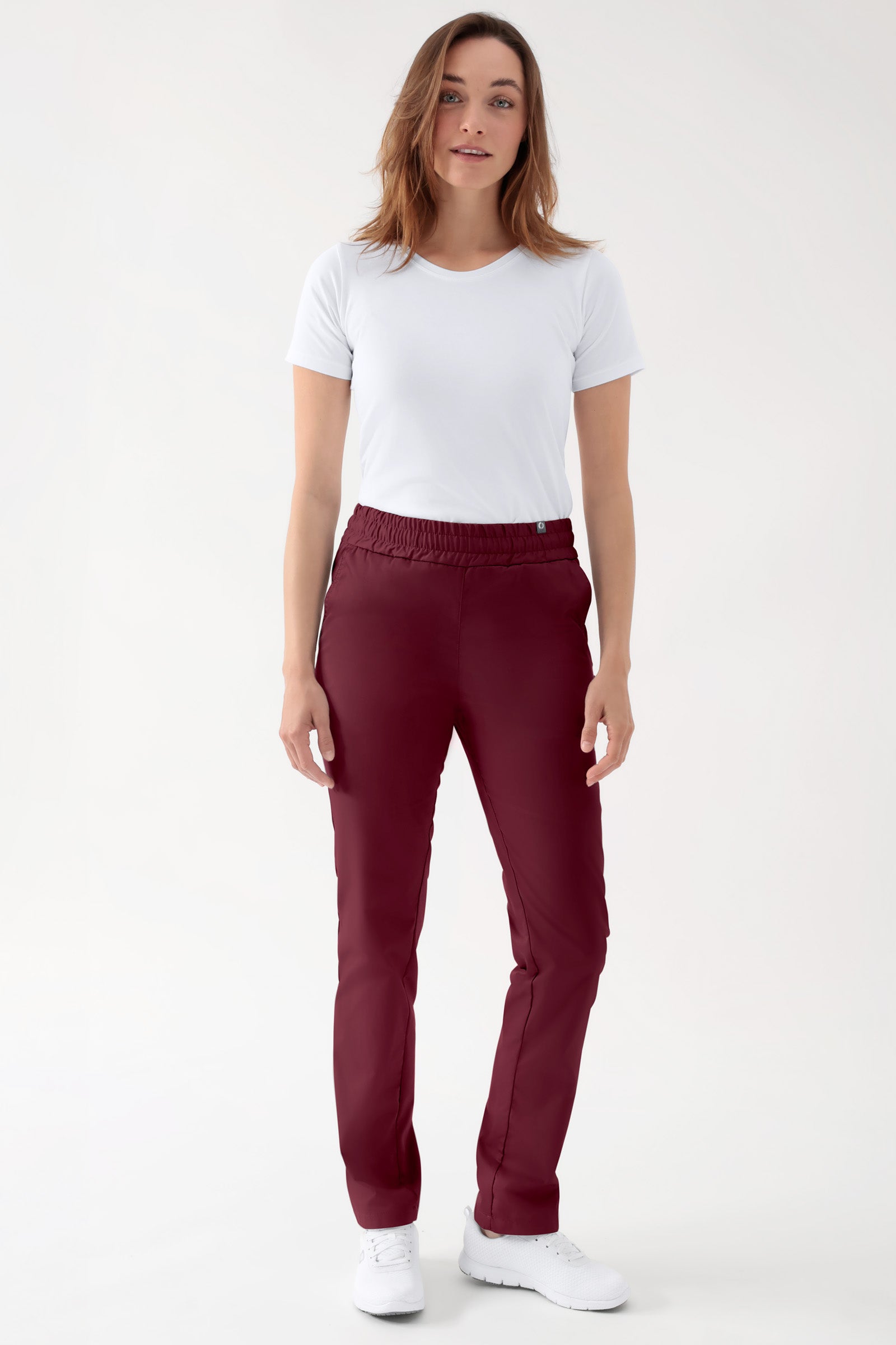 CORE Pantalon mixte - Taille haute bordeaux, Vue de face