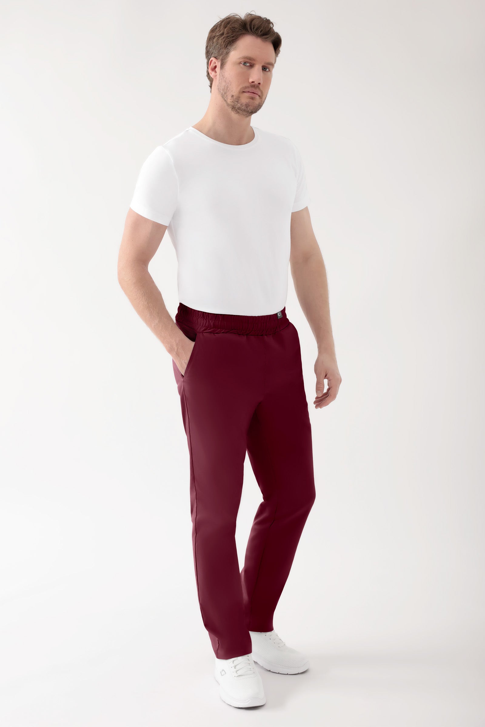 CORE Pantalon mixte - Taille haute bordeaux, Vue de face
