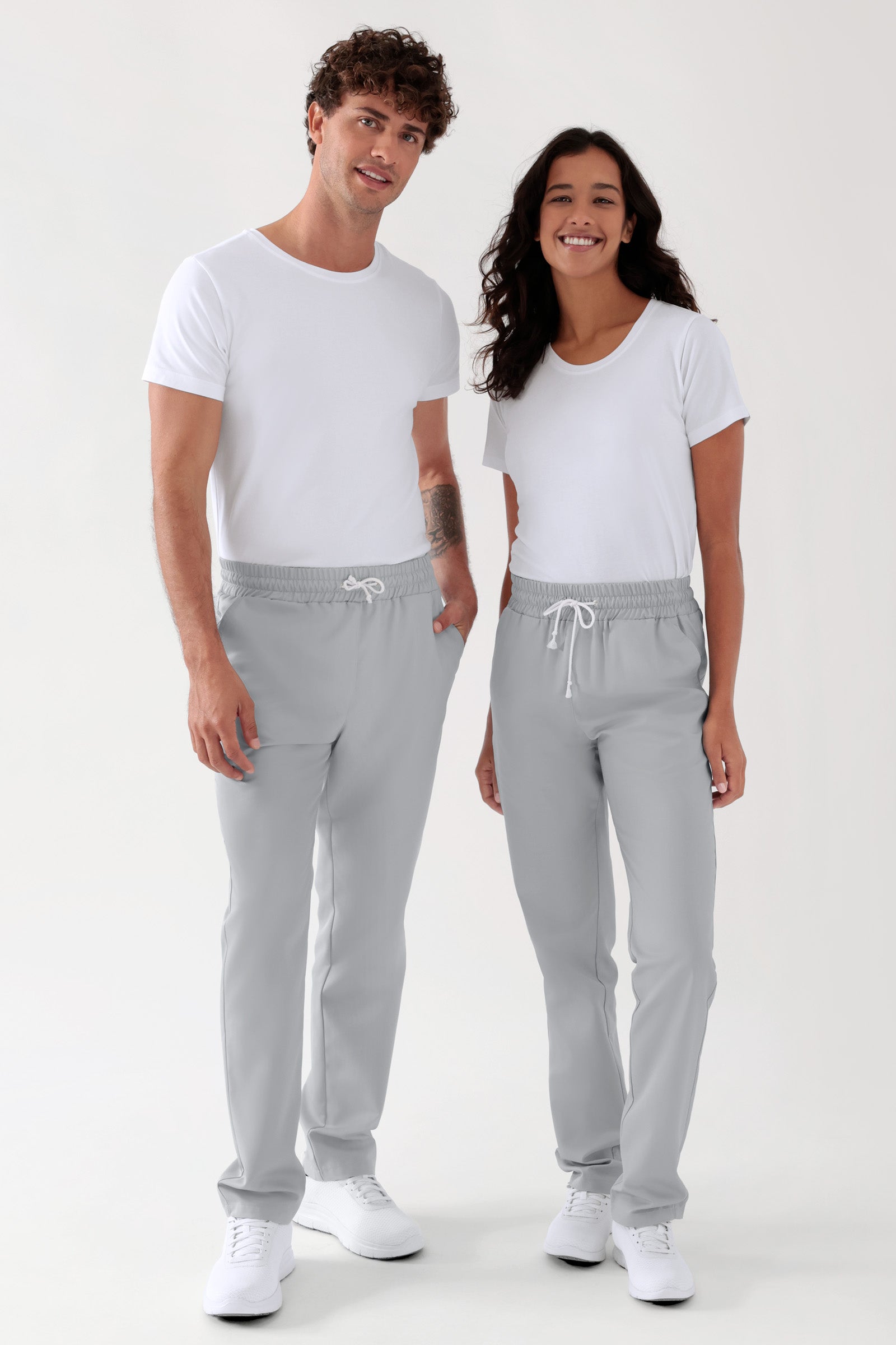 TENCEL™ Pantalon Homme - Ceinture élastique gris perle