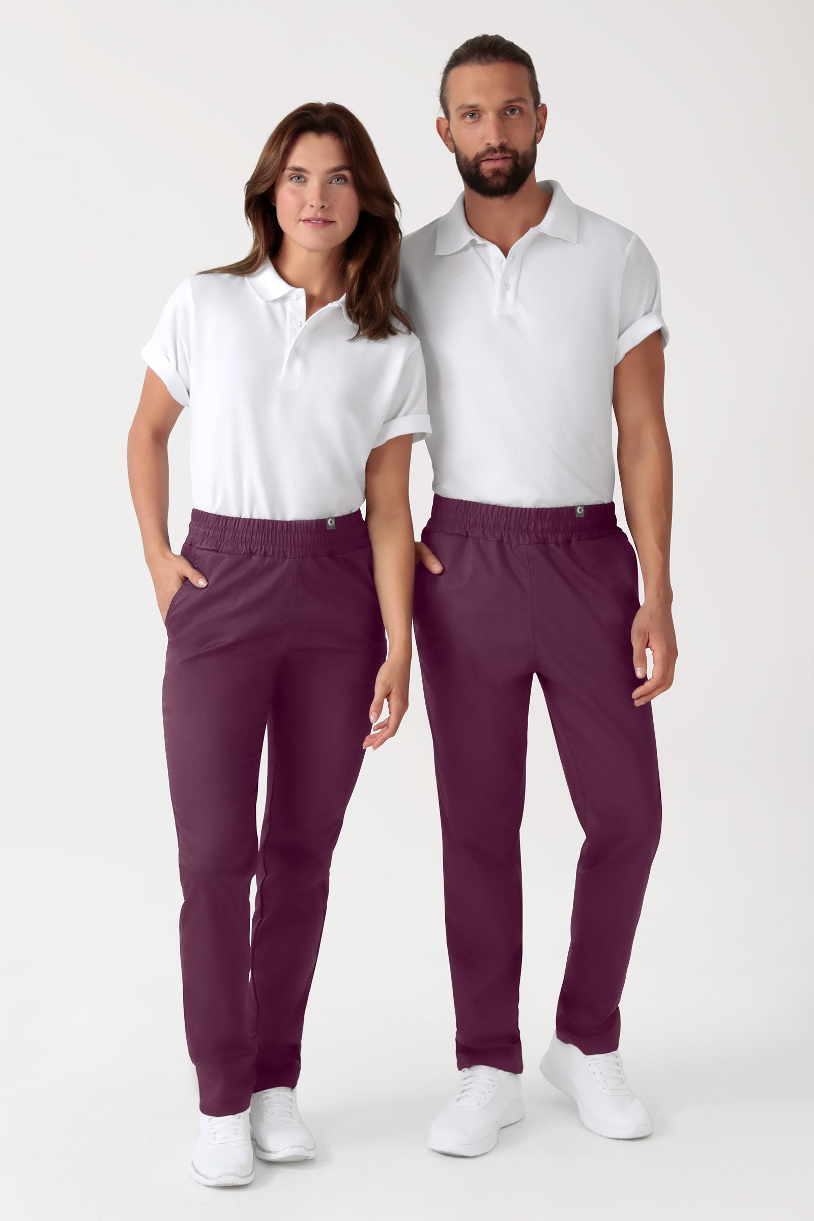 CORE Pantalon mixte - Taille haute prune, Vue de face