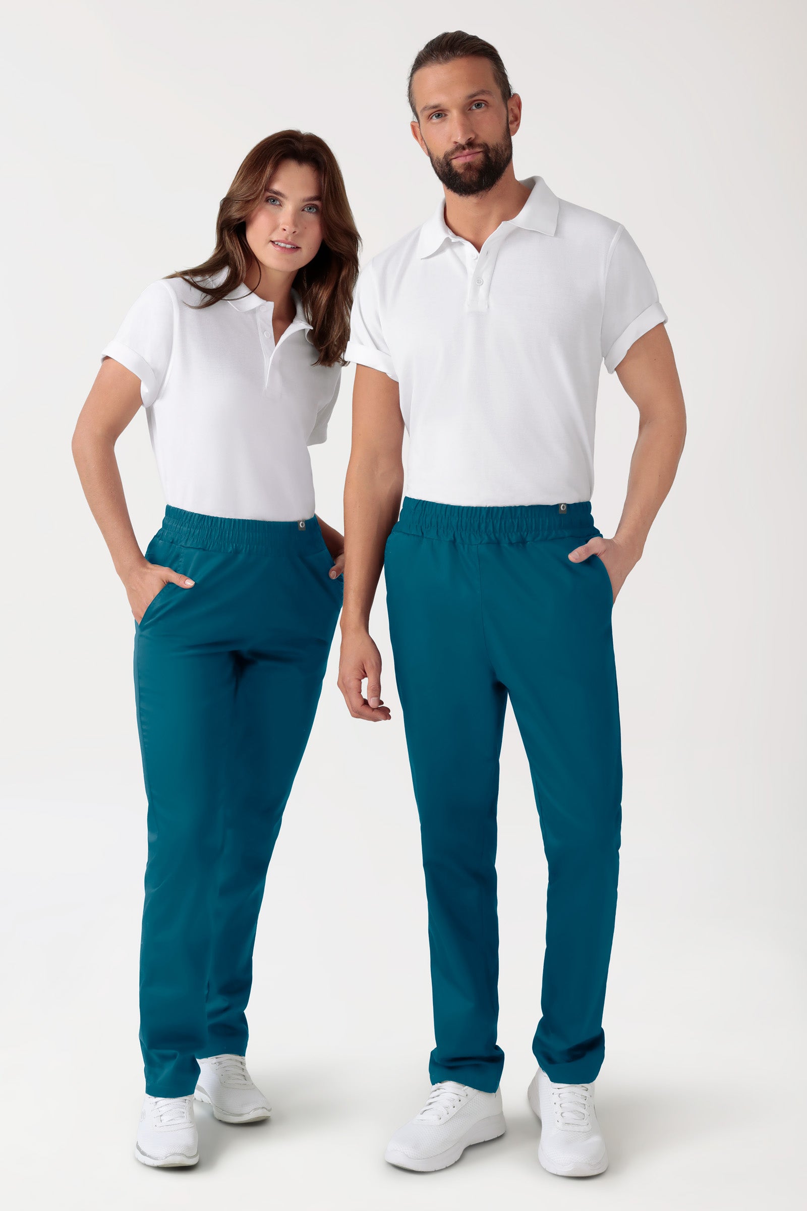 CORE Pantalon mixte - Taille haute vert pétrole, Vue de face