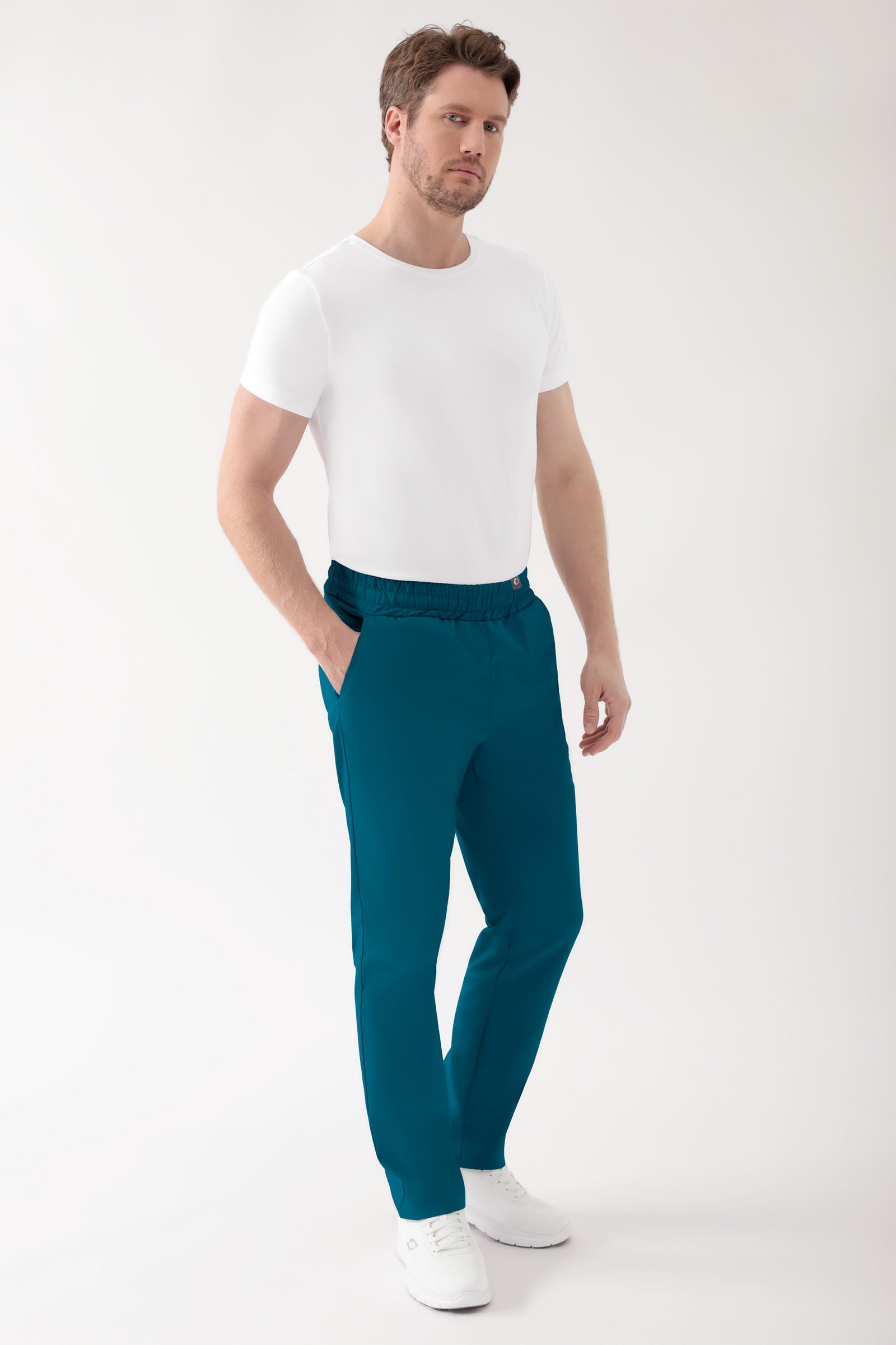 CORE Pantalon mixte - Taille haute vert pétrole, Vue de face