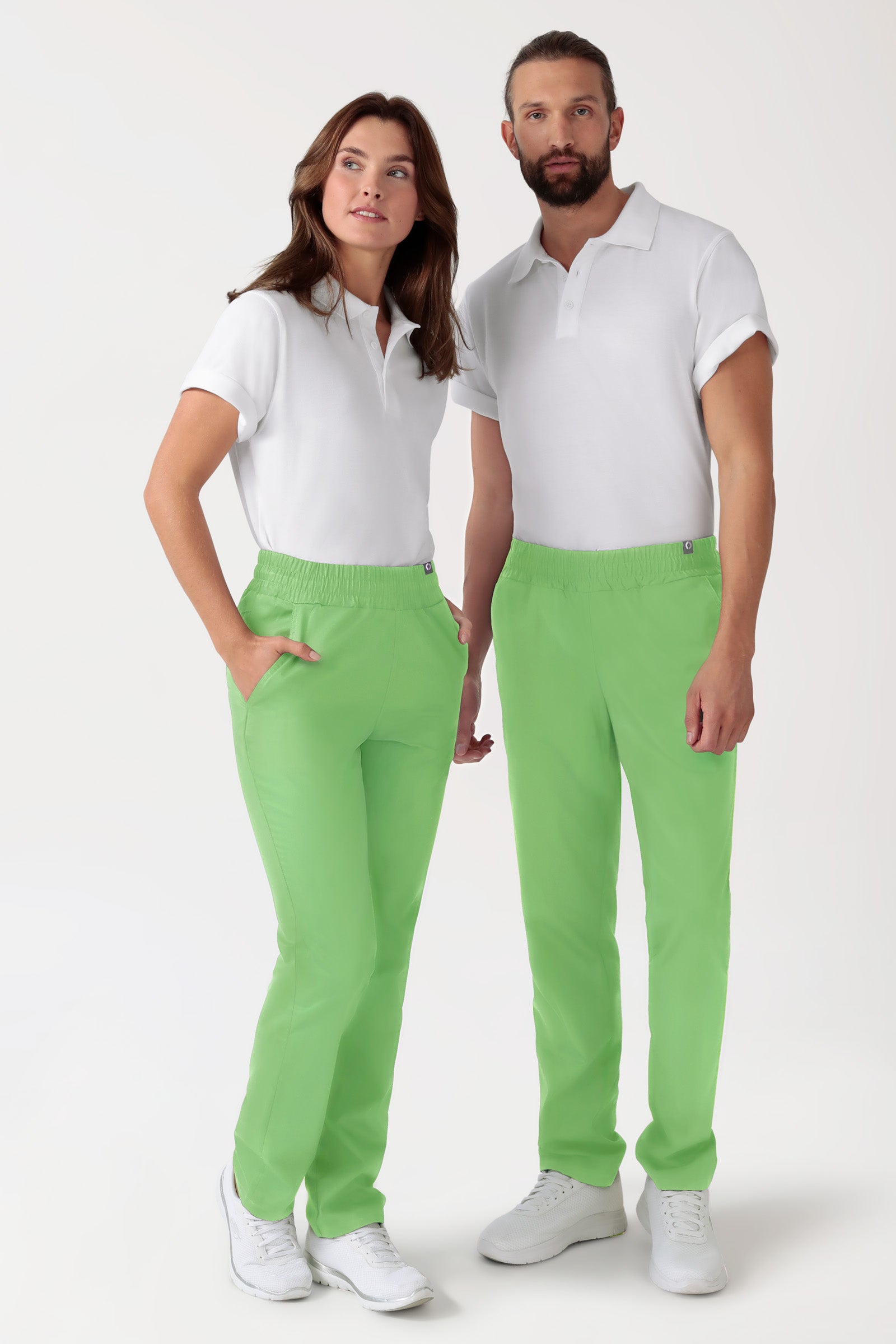 CORE Pantalon mixte - Taille haute vert pomme, Vue de face