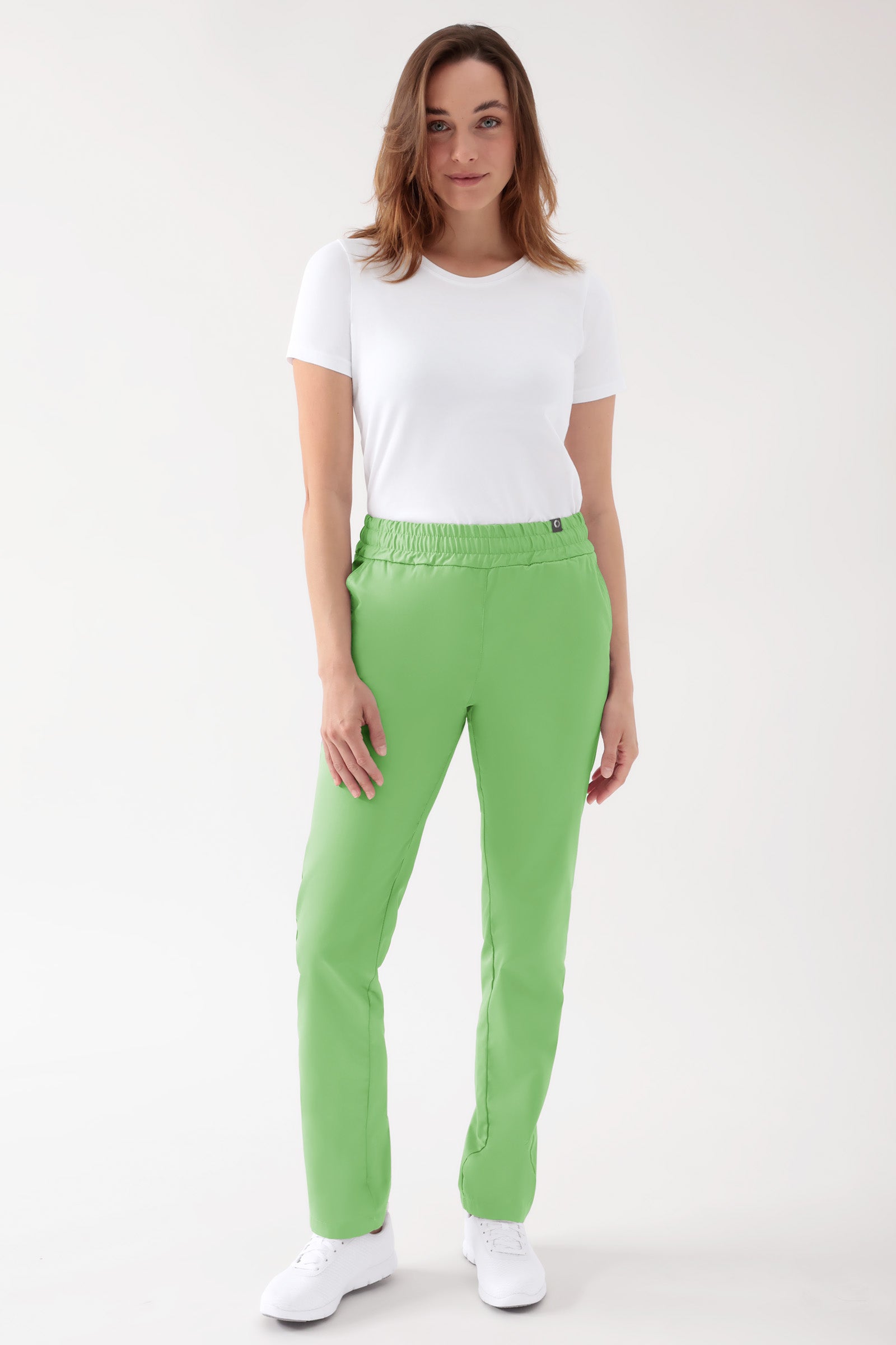 CORE Pantalon mixte - Taille haute vert pomme, Vue de face