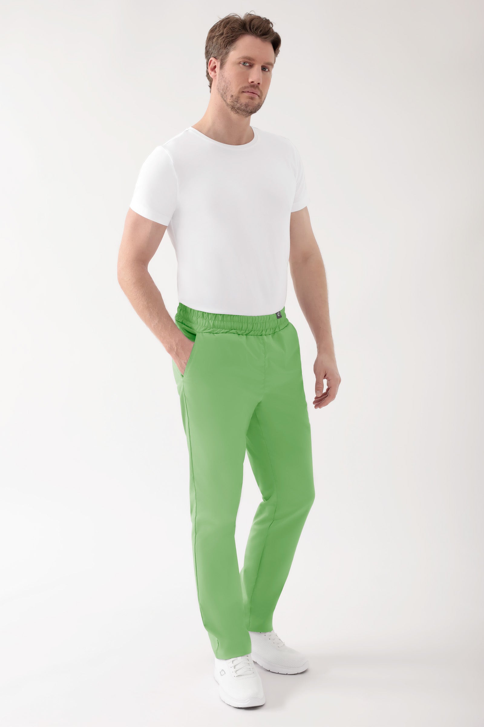 CORE Pantalon mixte - Taille haute vert pomme, Vue de face
